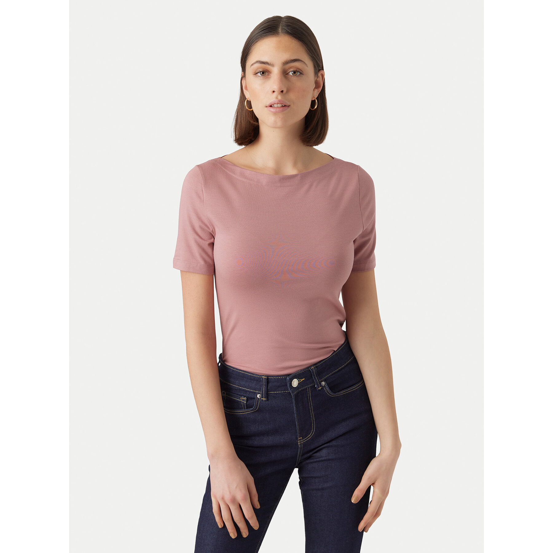 Vero Moda T-shirt Panda 10231753 Ružičasta Regular Fit