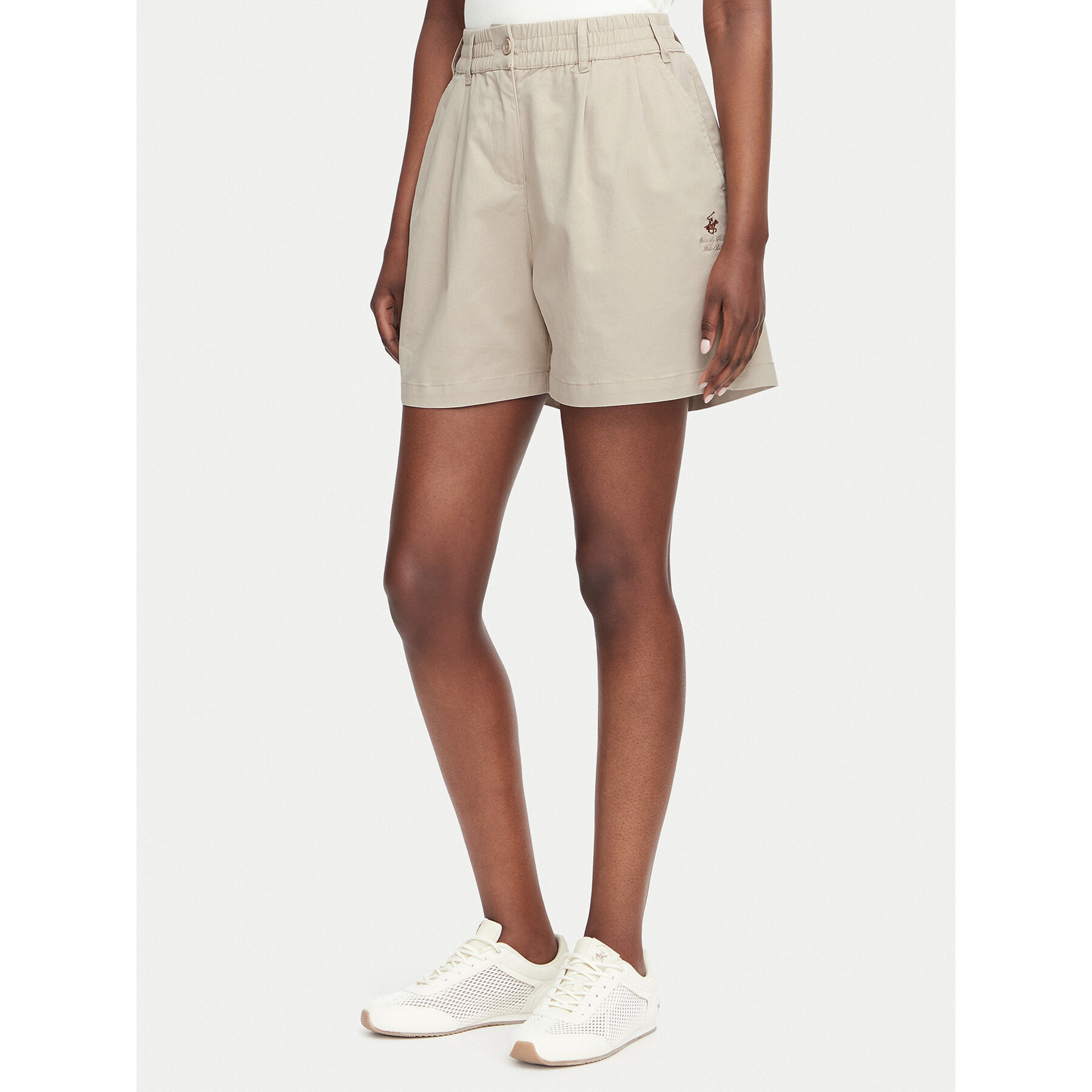 Beverly Hills Polo Club Stoffshorts P-SS26W-B576580 Beige Regular Fit