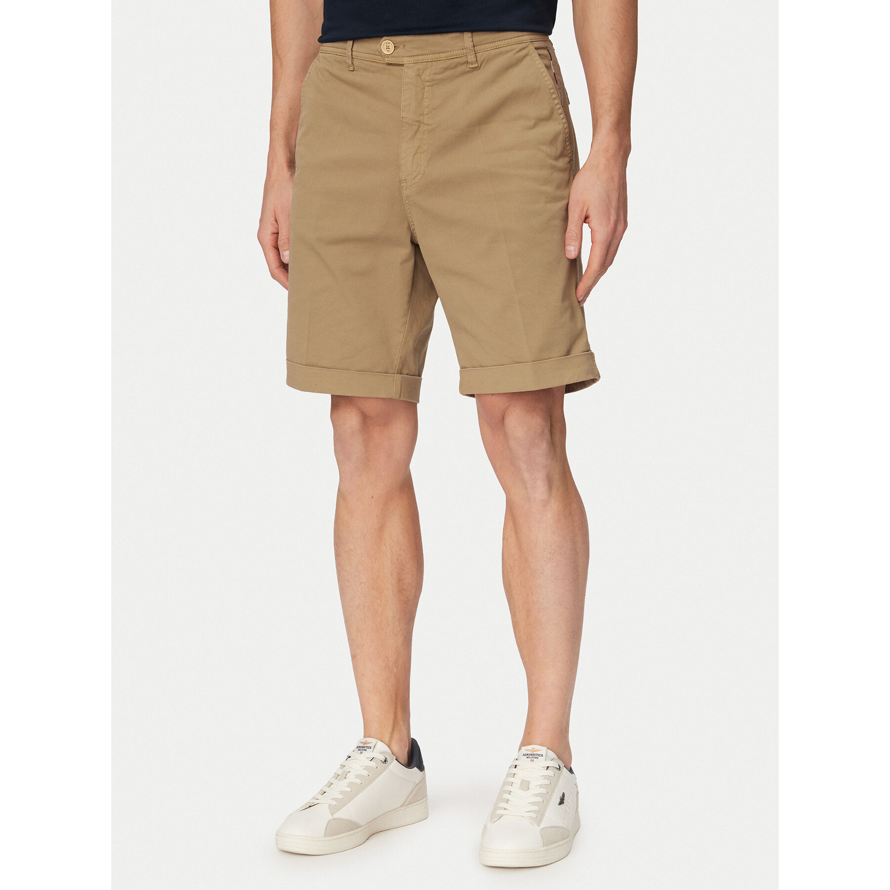 Aeronautica Militare Stoffshorts 261BE0278UCT04292 Beige Regular Fit
