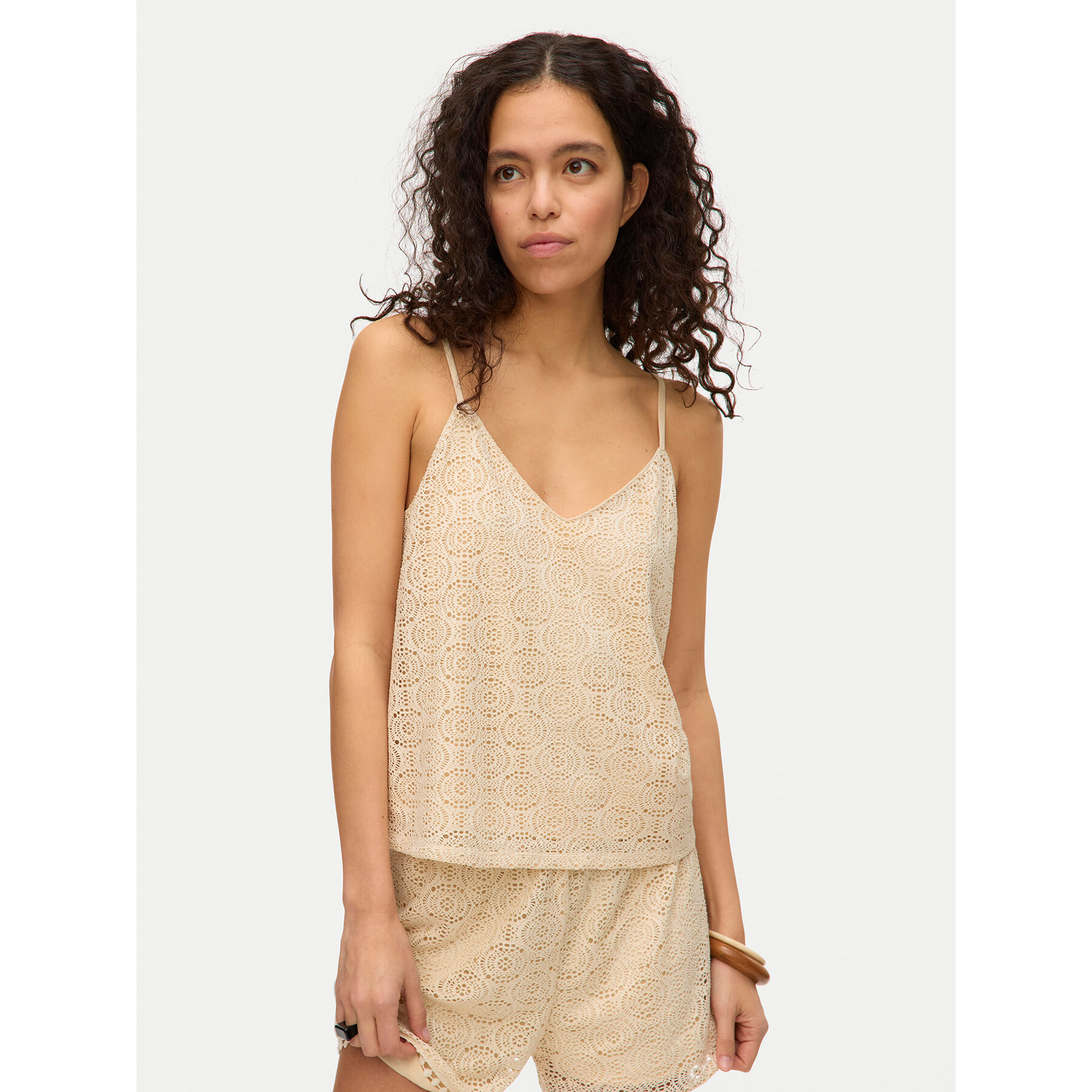 Vero Moda Felső Maya 10325031 Bézs Regular Fit