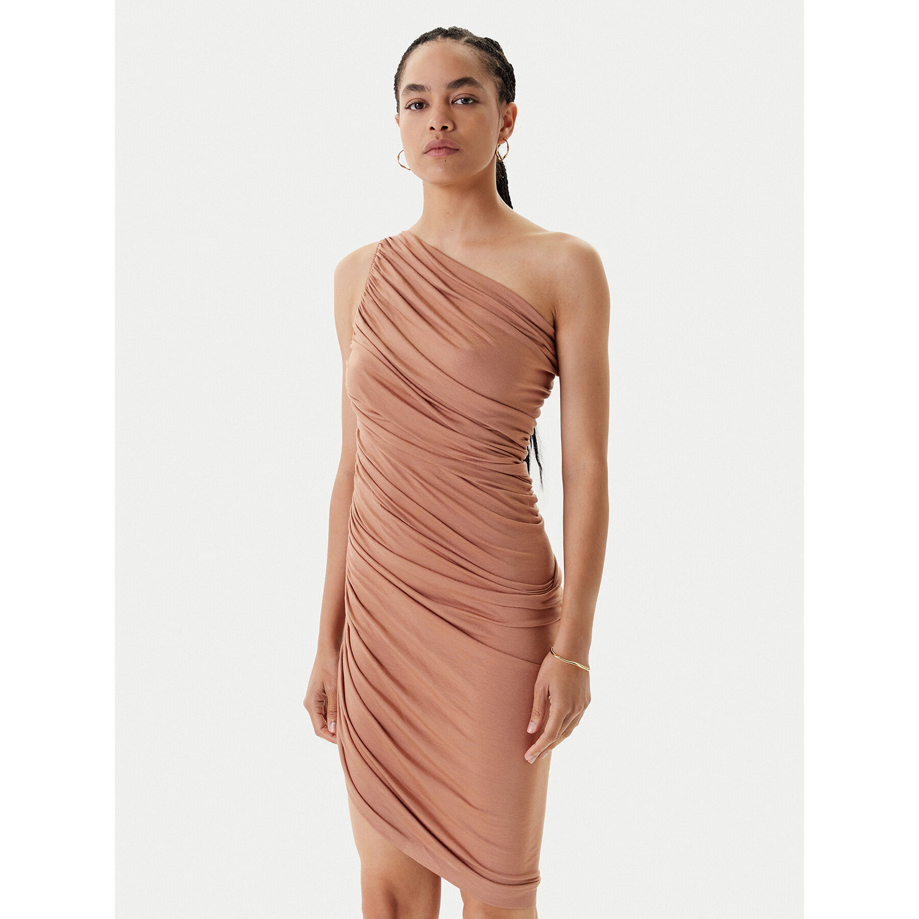 NORMA KAMALI Coctailkleid ST1253MD288833 Beige Slim Fit
