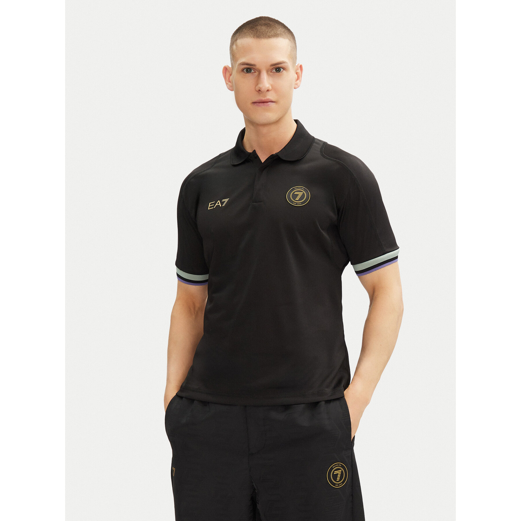 EA7 Emporio Armani Pólóing 7M000257 AF13537 UC001 Fekete Regular Fit