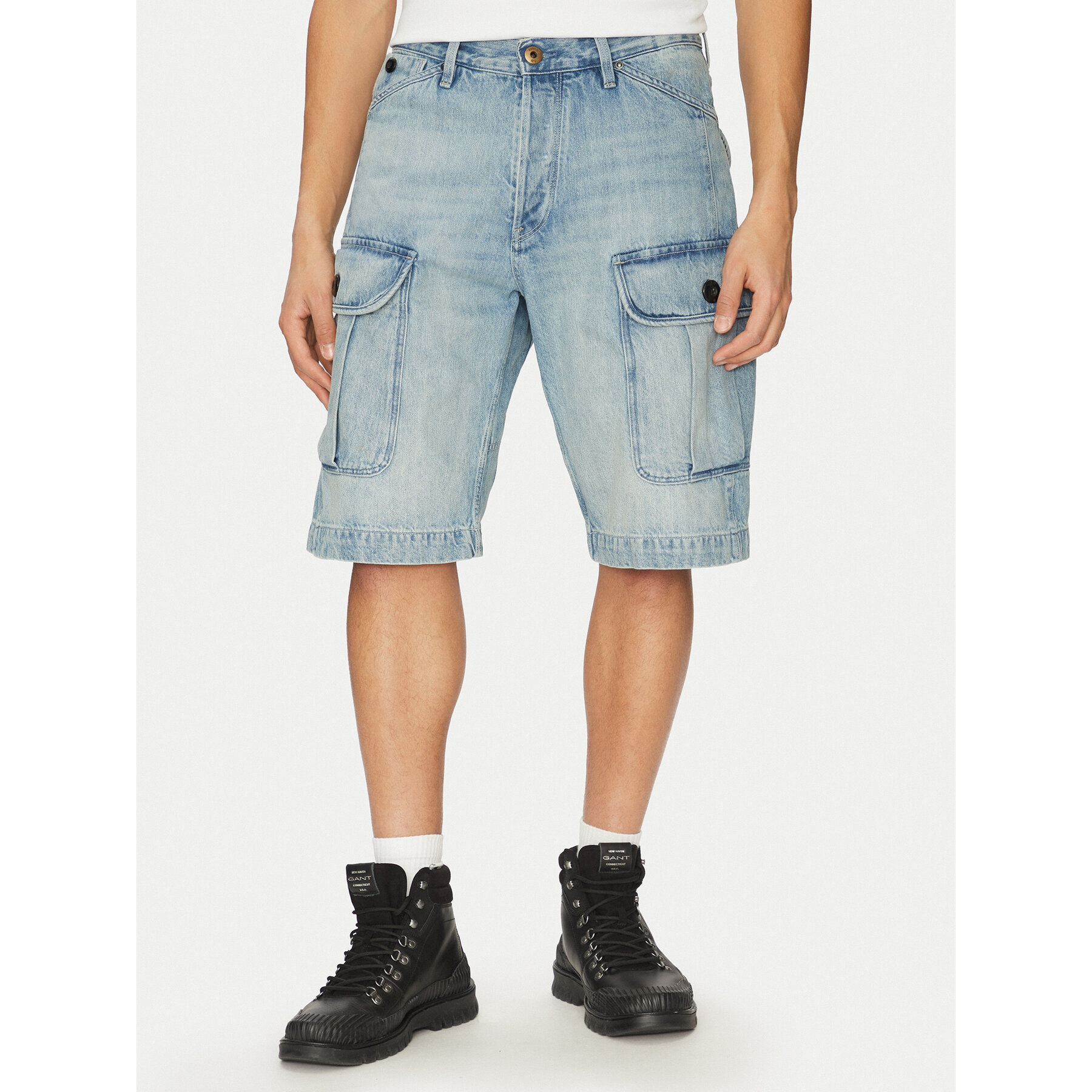 G-Star Raw Kratke traperice Bend 3D Cargo D26528-D788 H119 Svijetloplava Relaxed Fit
