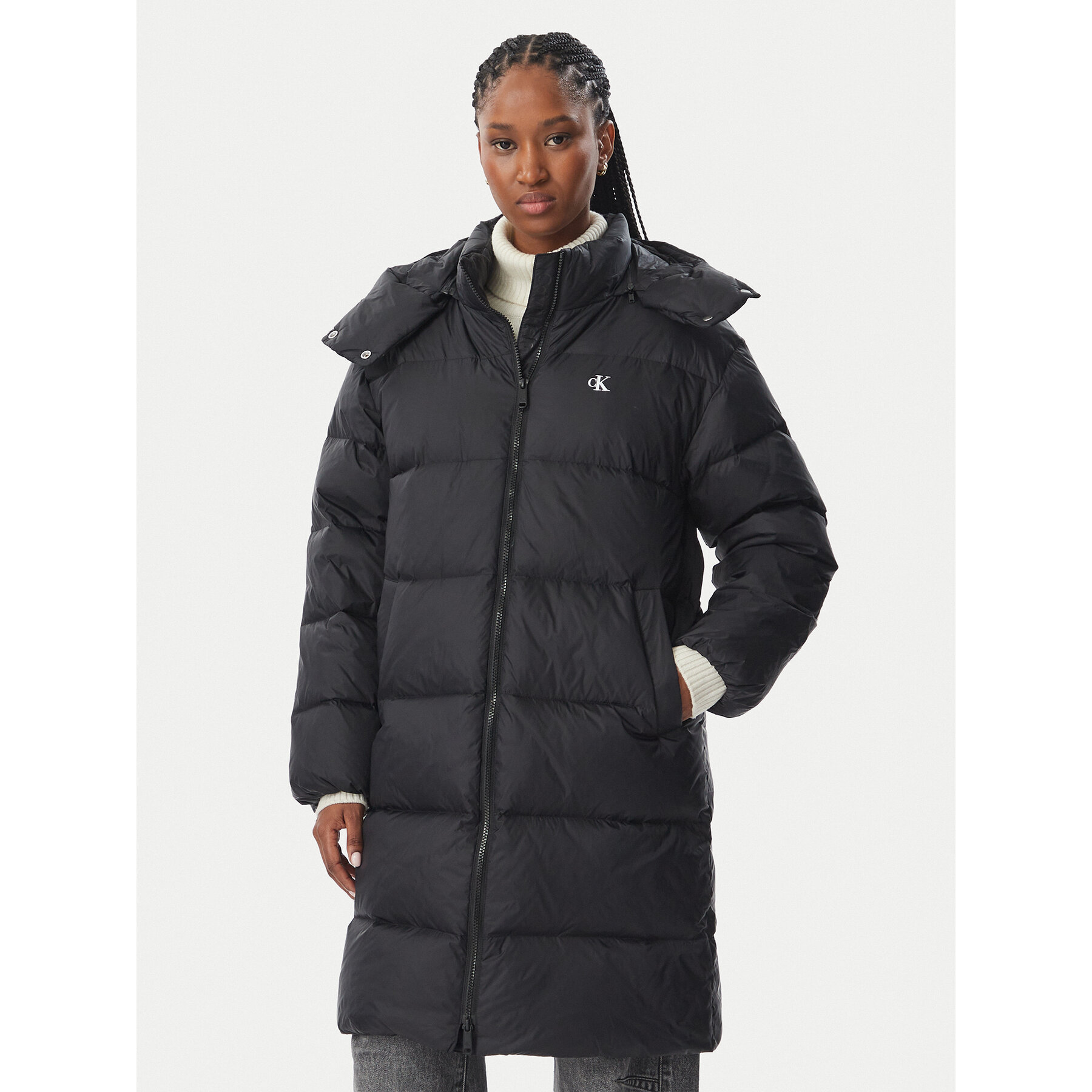 Calvin Klein Jeans Daunenjacke LV047H502G Schwarz Regular Fit