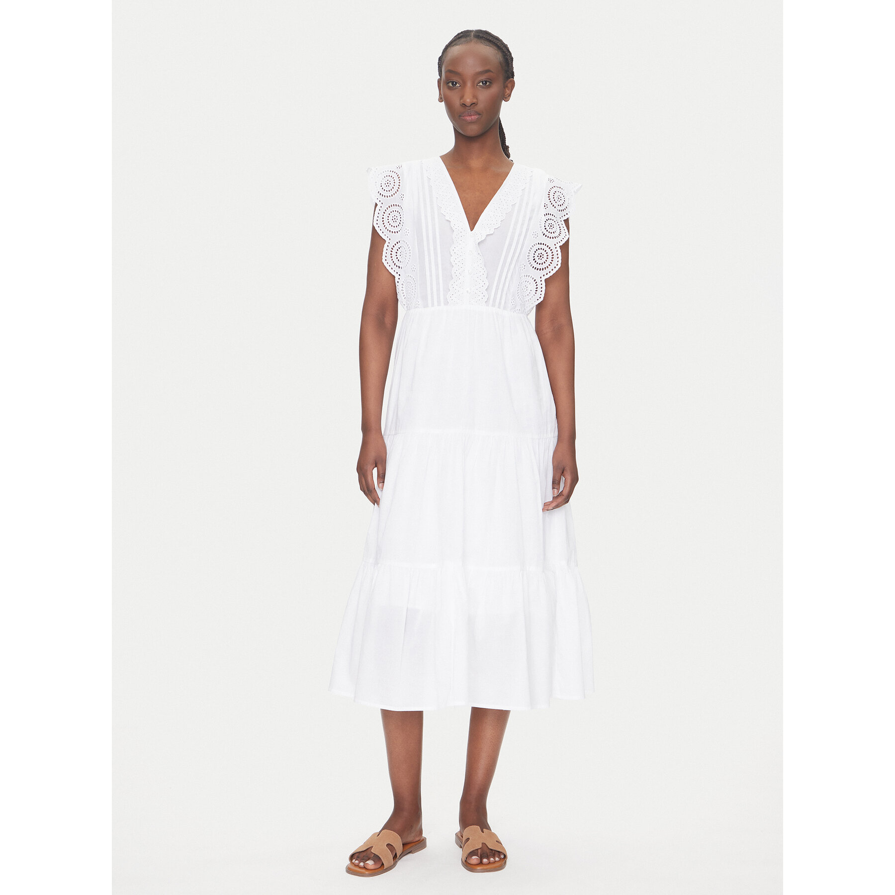 Jdy Sommerkleid Sara 15350748 Weiß Regular Fit