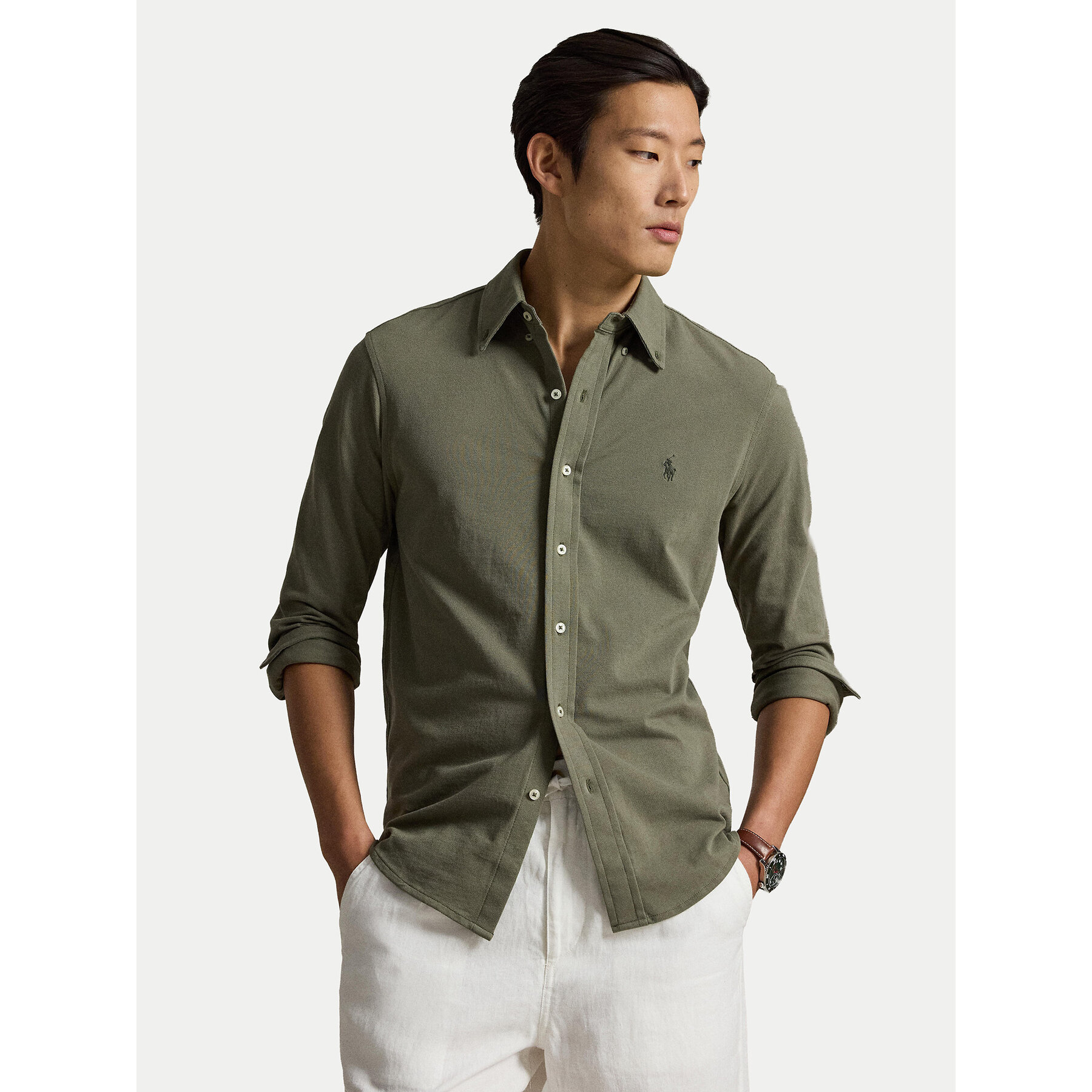 Polo Ralph Lauren Hemd 710654408504 Khakifarben Regular Fit