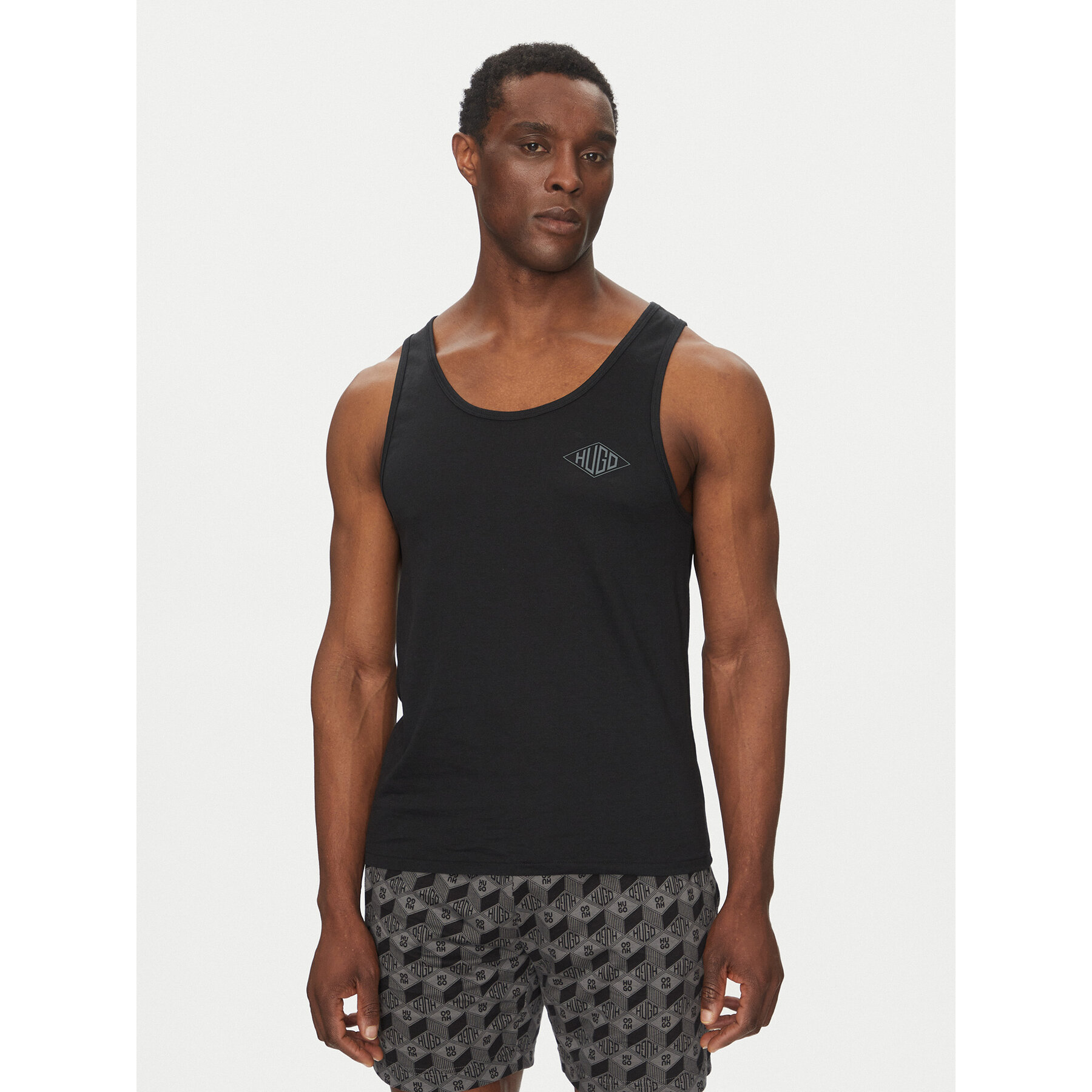 HUGO Tank top Jo 50540080 Μαύρο Regular Fit
