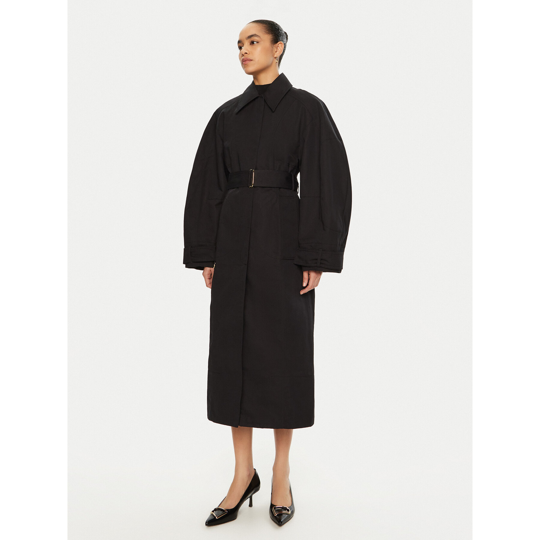 JACQUEMUS Tenchcoat 24E241CO051 Schwarz Regular Fit