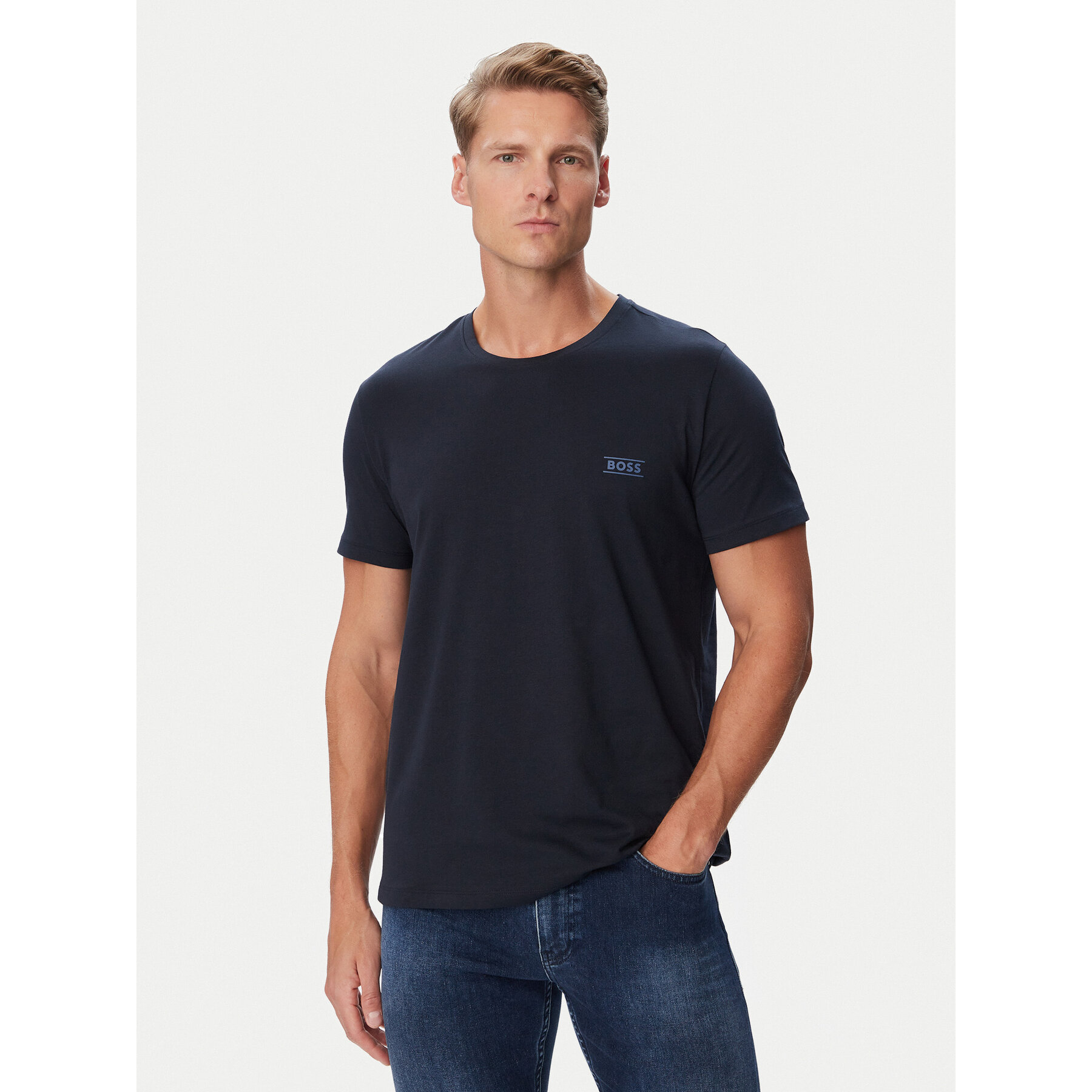 BOSS T-Shirt 50565324 Dunkelblau Regular Fit
