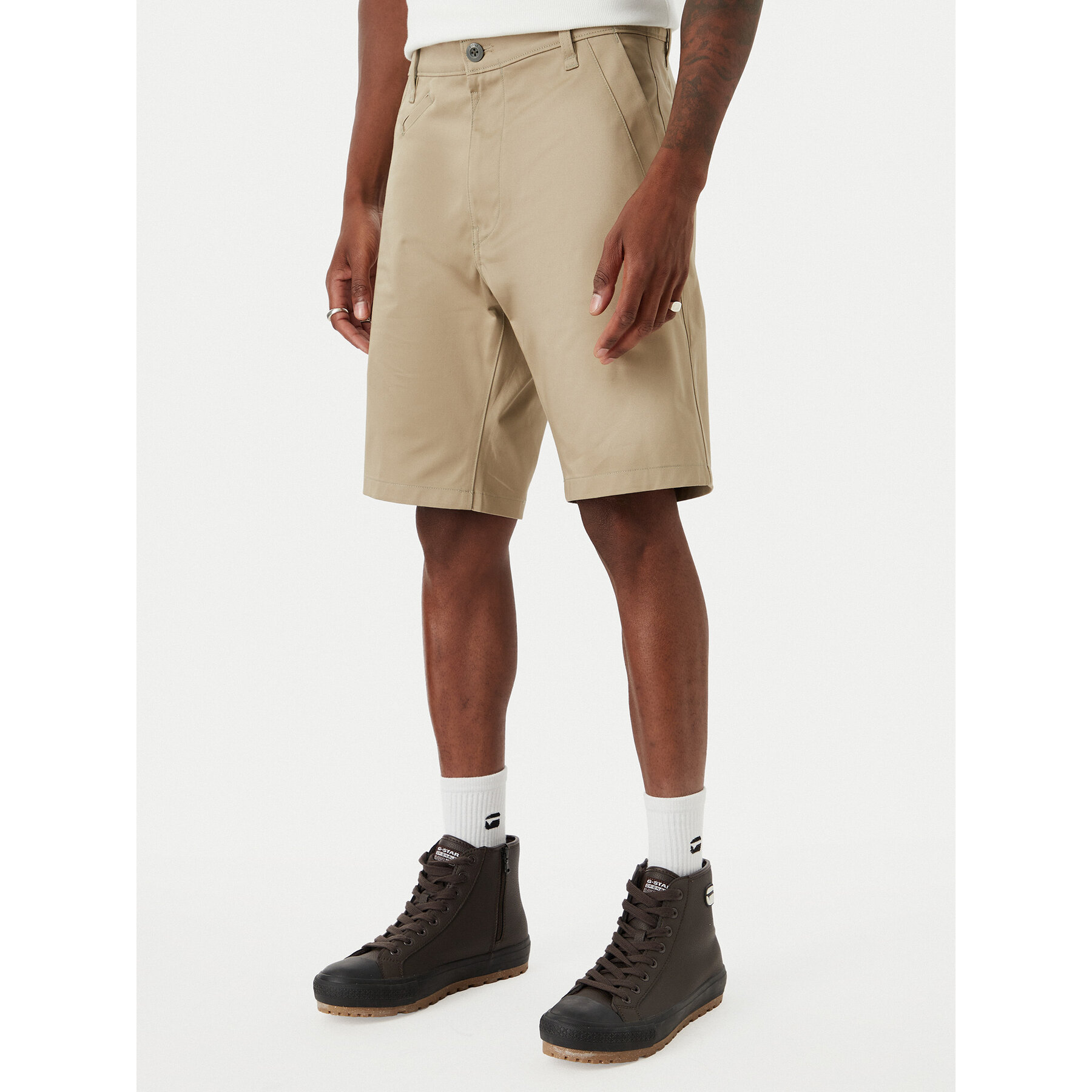 G-Star Raw Kratke hlače Bronson 3.0 D26337-5126 Bež Regular Fit