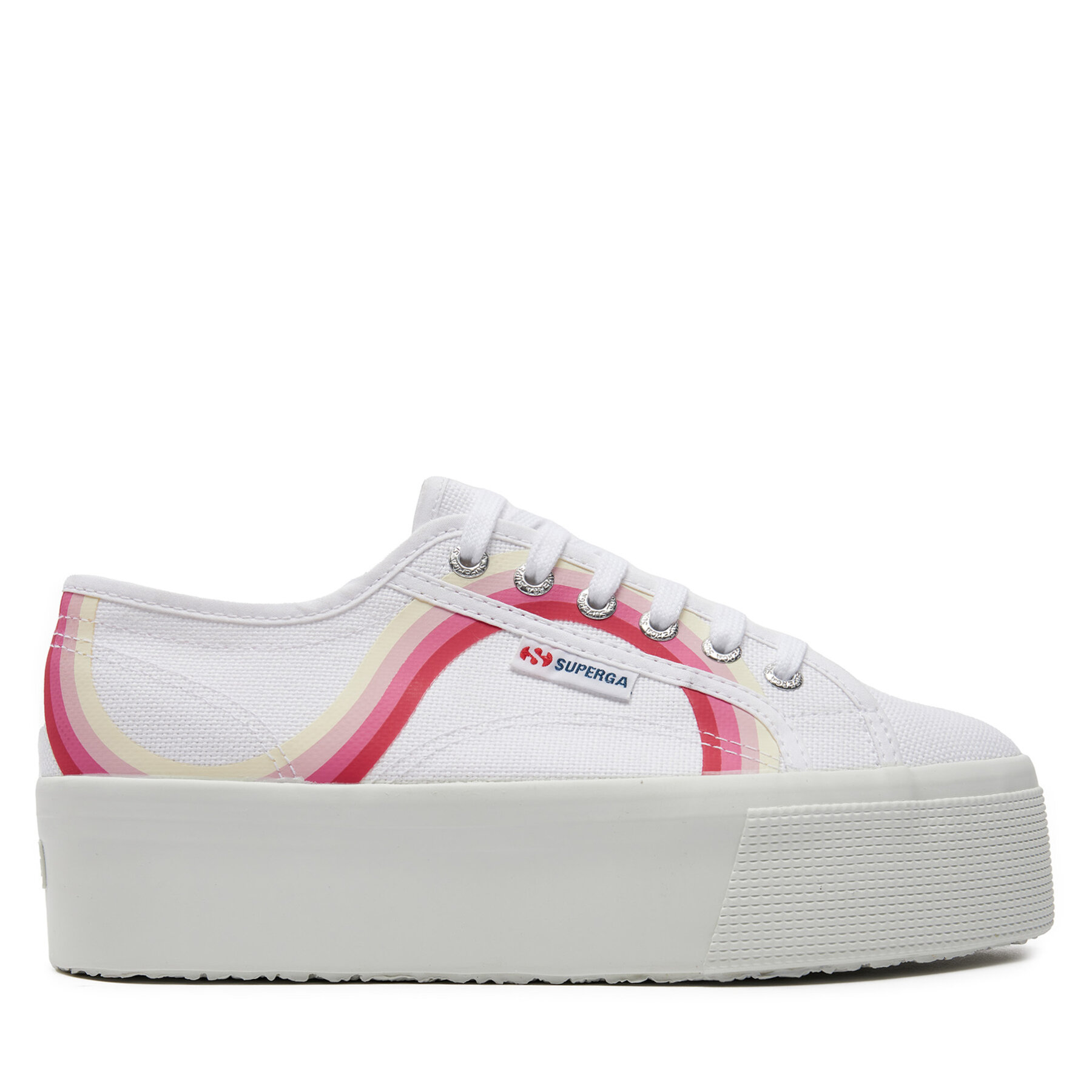 Scarpe sportive Superga Round Stripes 2790 S4128TW Bianco