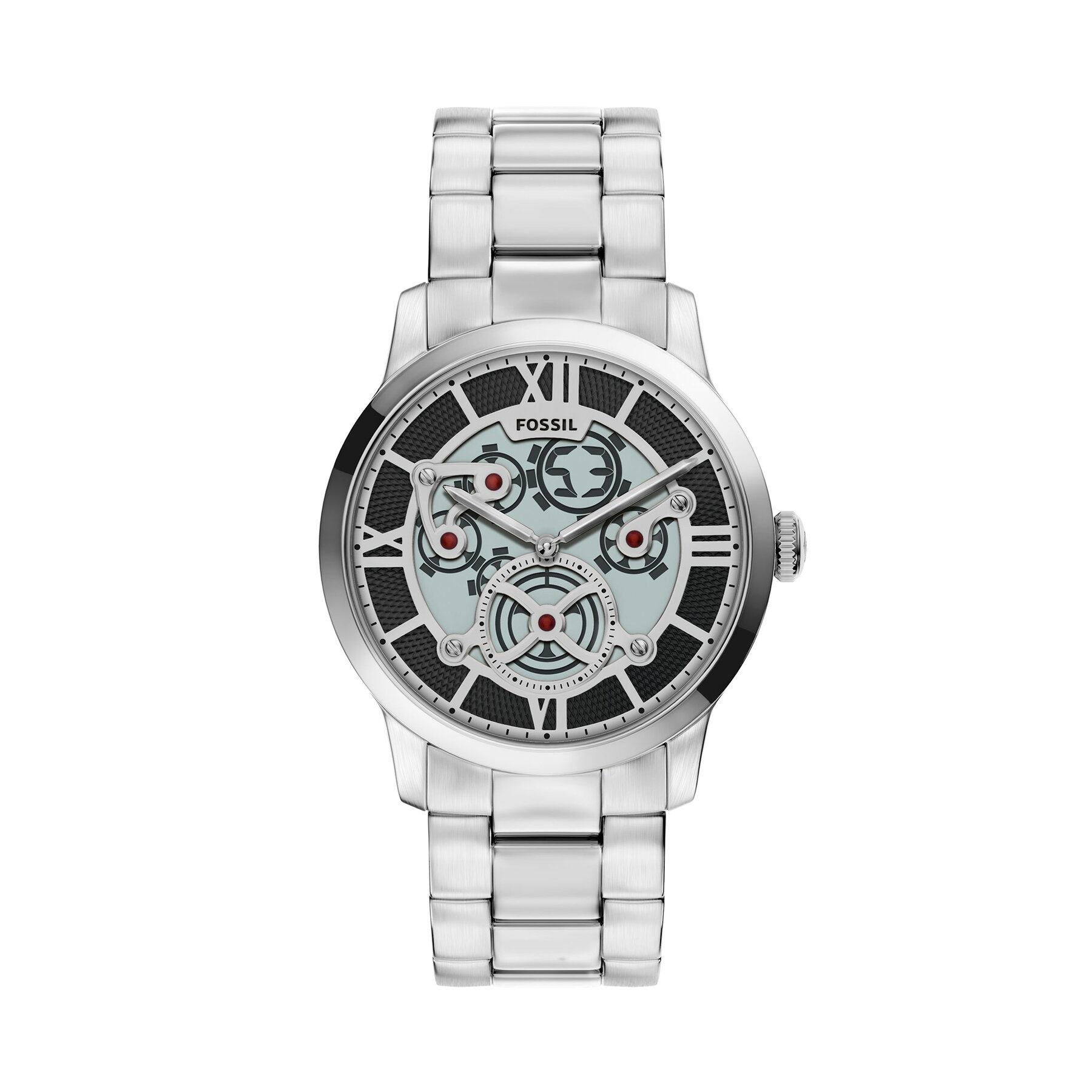 Hodinky Fossil Townsman Big Tic FS6192 Strieborná