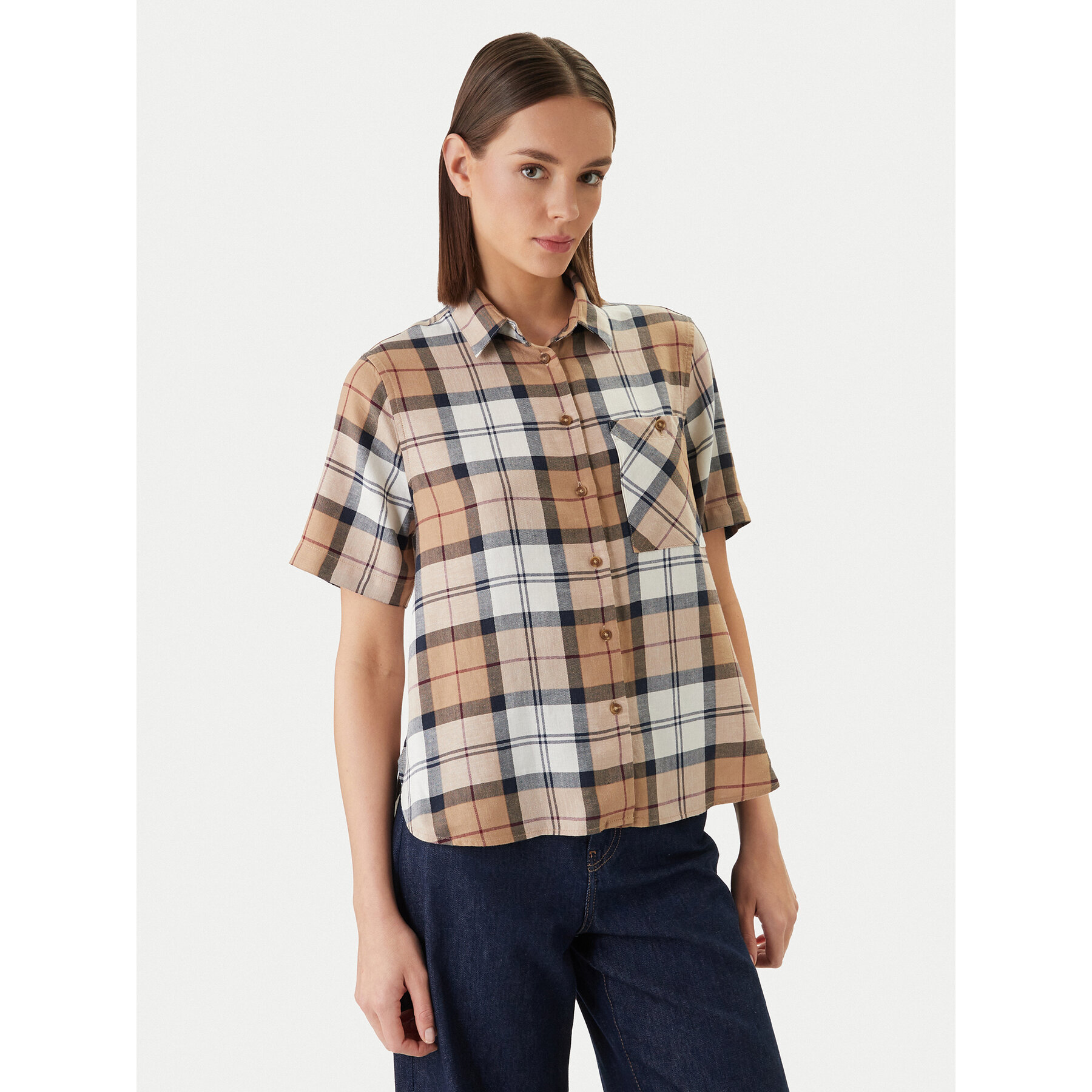 Barbour Hemd Fern LSH1744BR37 Beige Regular Fit