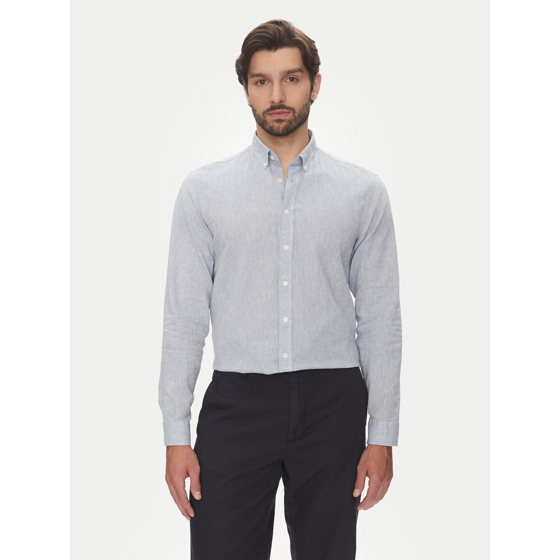 Lindbergh Hemd 30-203344B Himmelblau Relaxed Fit