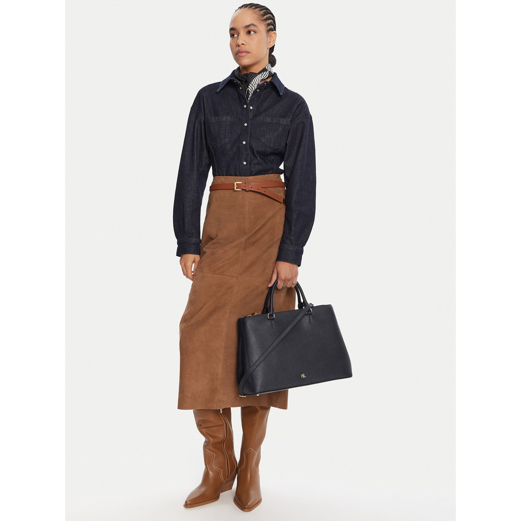 Geantă Lauren Ralph Lauren Hanna 37 431898556001 Bleumarin