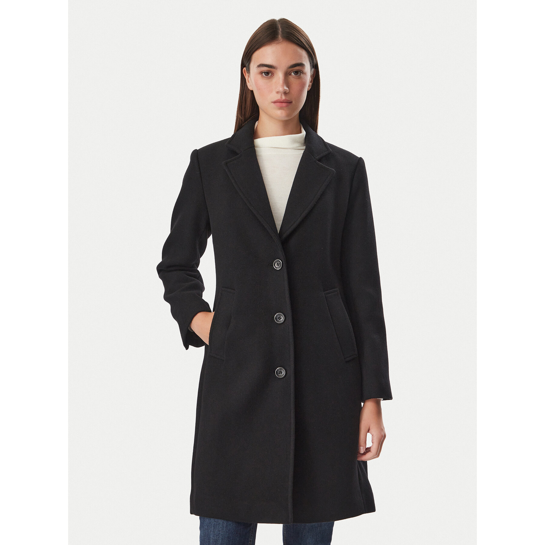 Liu Jo Übergangsmantel WF6411 T720A Schwarz Regular Fit