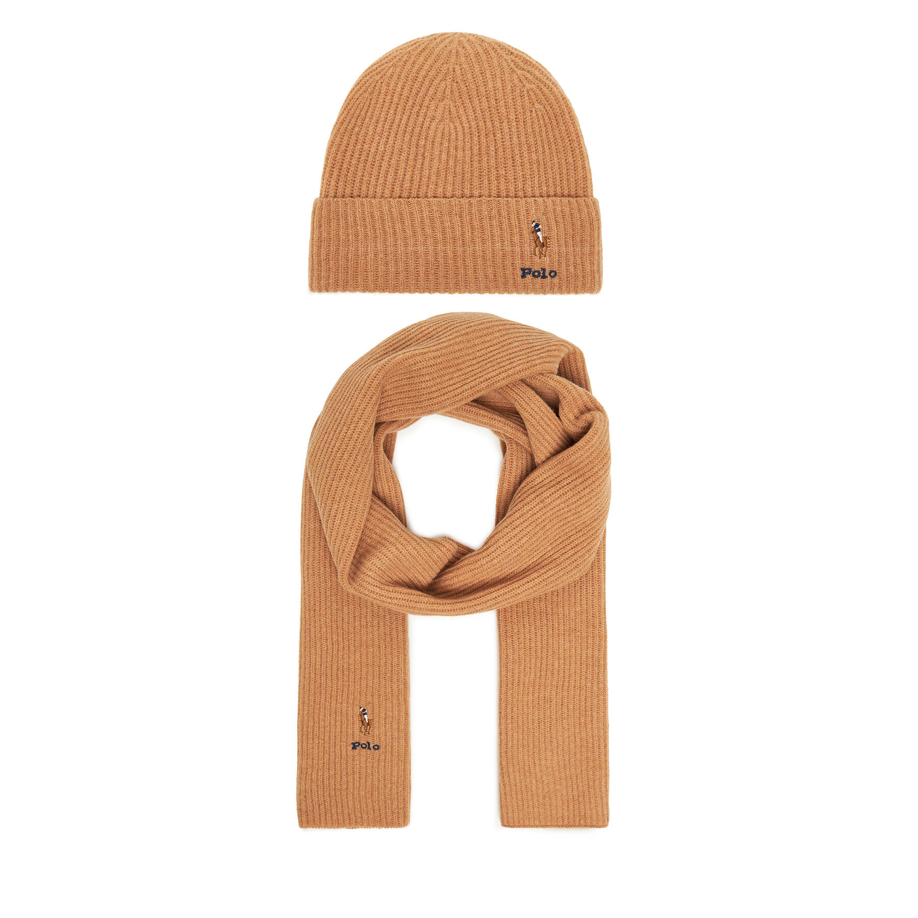 Set šal i kapa Polo Ralph Lauren 455981430002 Smeđa
