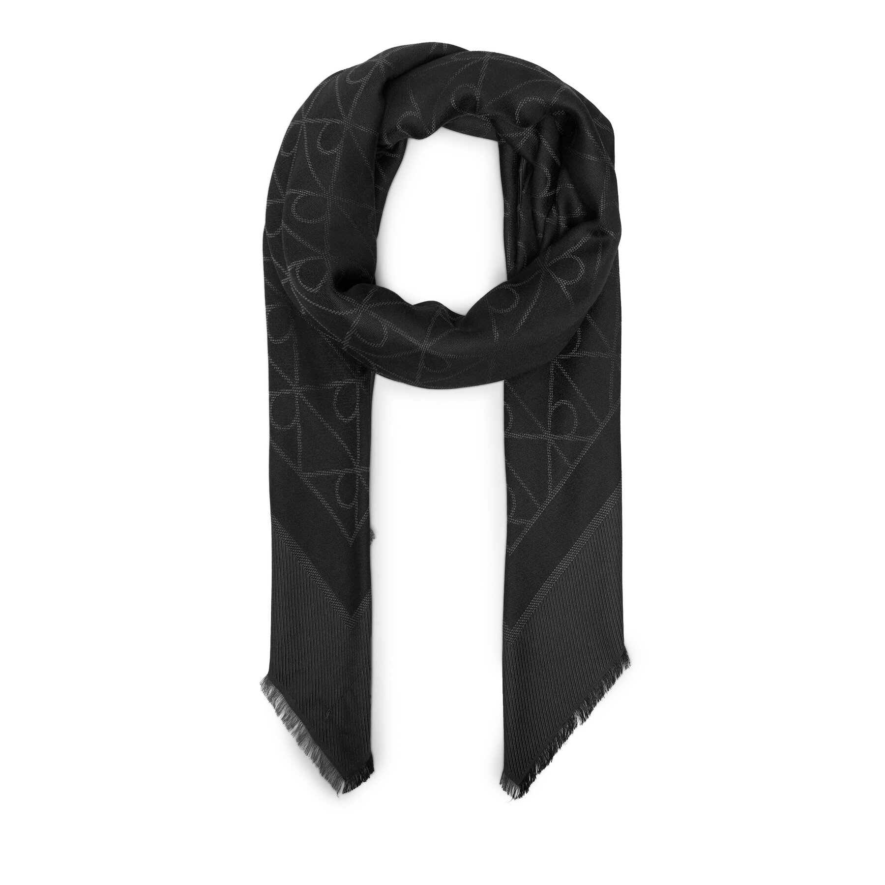Fular Calvin Klein Emblem Aop Tonal LV04D8063G Negru