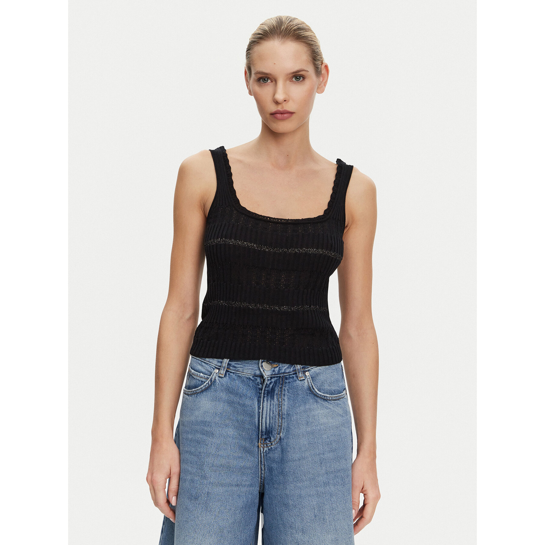 PINKO Top 104736 A2FC Z99 Schwarz Regular Fit