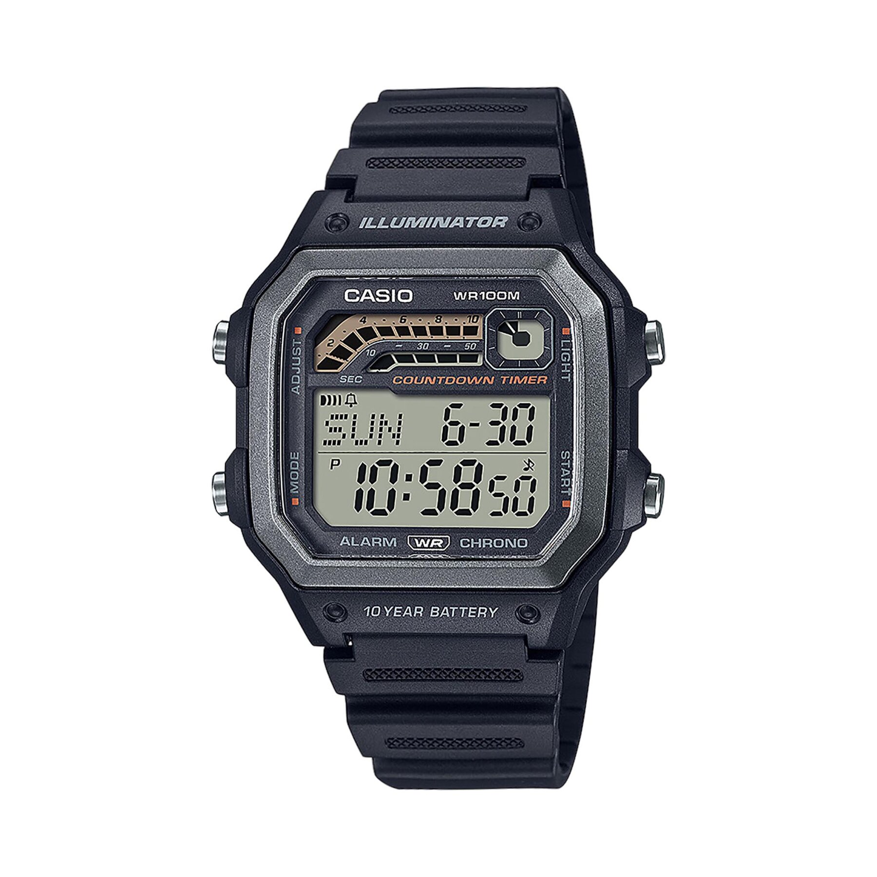 

Годинник Casio WS-1600H-1AVEF Black, Чорний