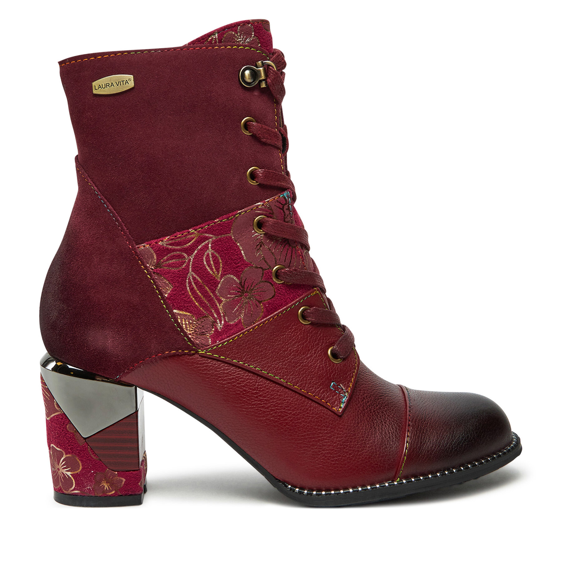 Botines Laura Vita Maevao 02 Guinda/burdeos
