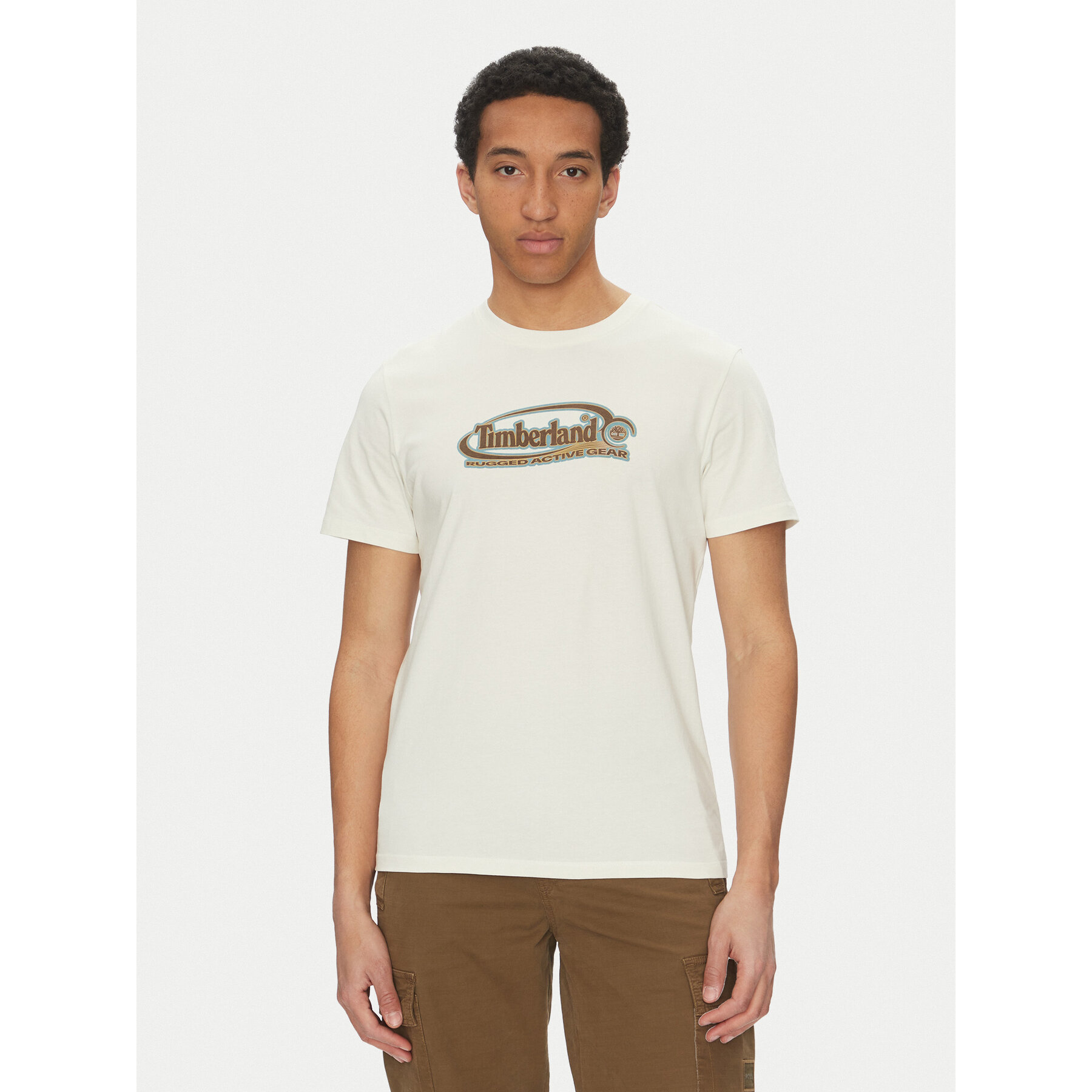 Timberland T-Shirt TB0A6DJY Λευκό Regular Fit