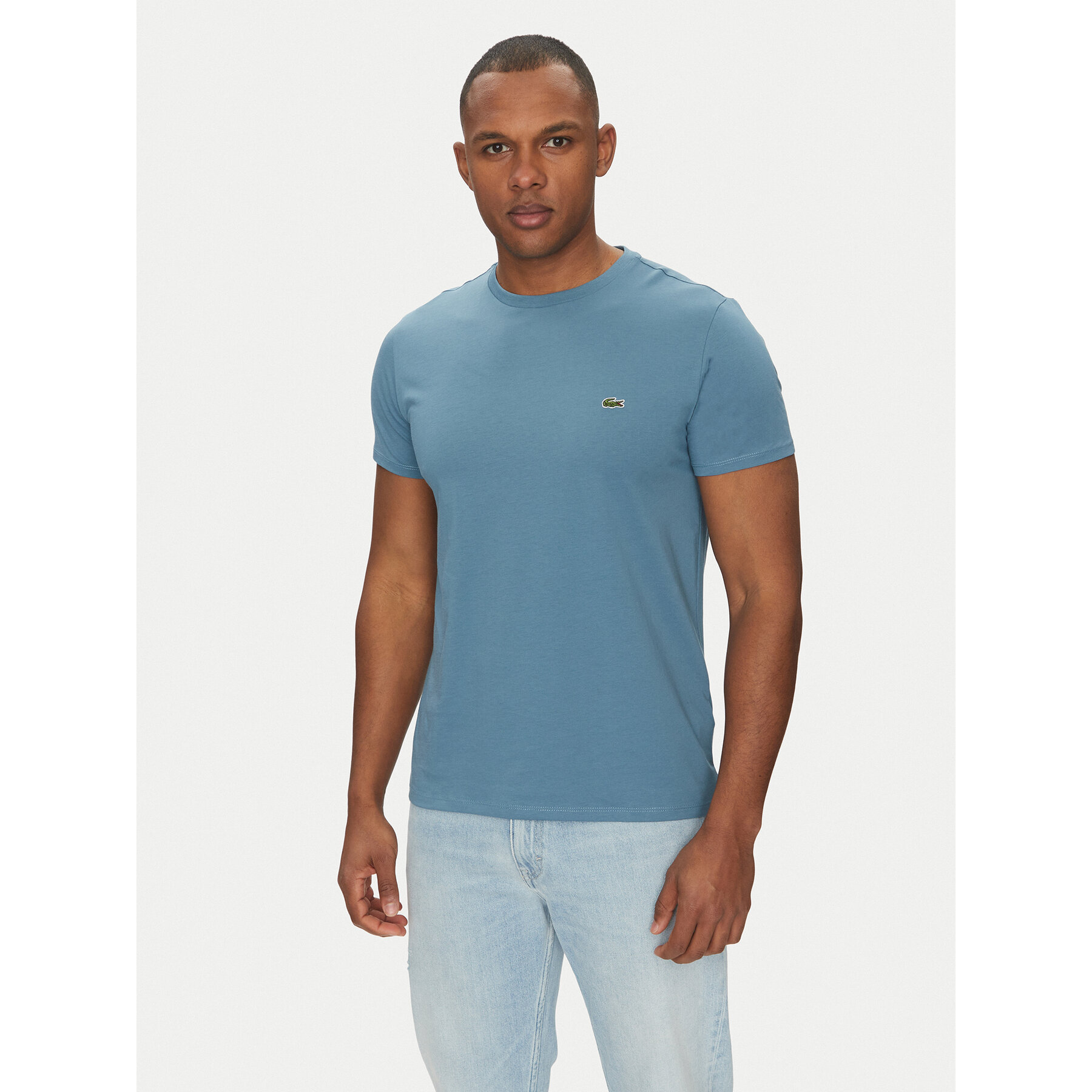 Lacoste T-Shirt TH6709 Γαλάζιο Regular Fit