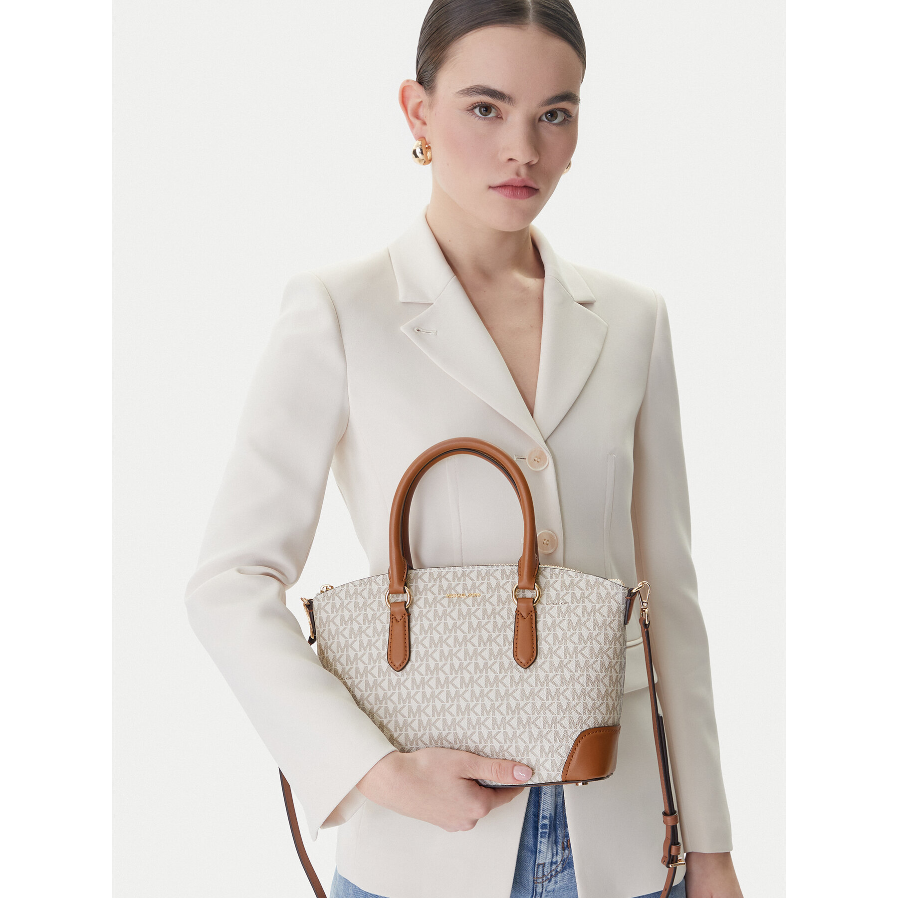 Geantă MICHAEL Michael Kors 30R6G1WS8B Écru