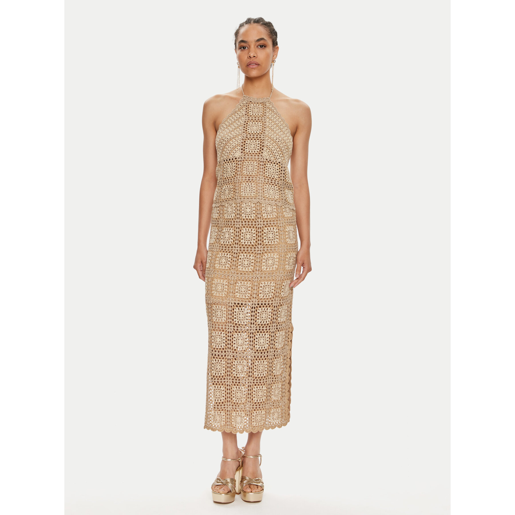 TWINSET Completo top e gonna 241TT3314 Beige Slim Fit