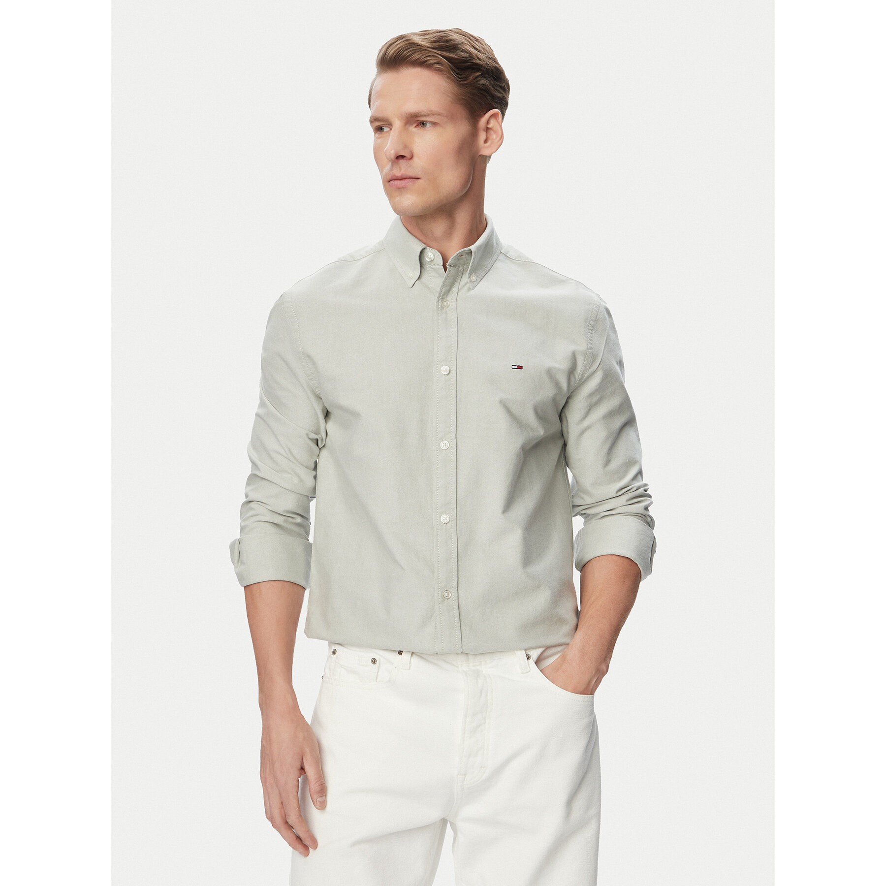 Tommy Jeans Hemd DM0DM21298 Grün Regular Fit