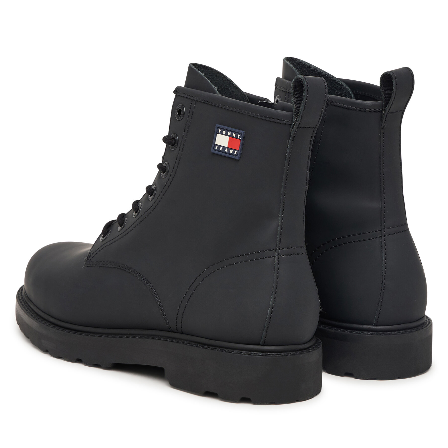 Auliniai batai Tommy Jeans Archive '01 Rubber Lace Boot EM0EM01781 Juoda