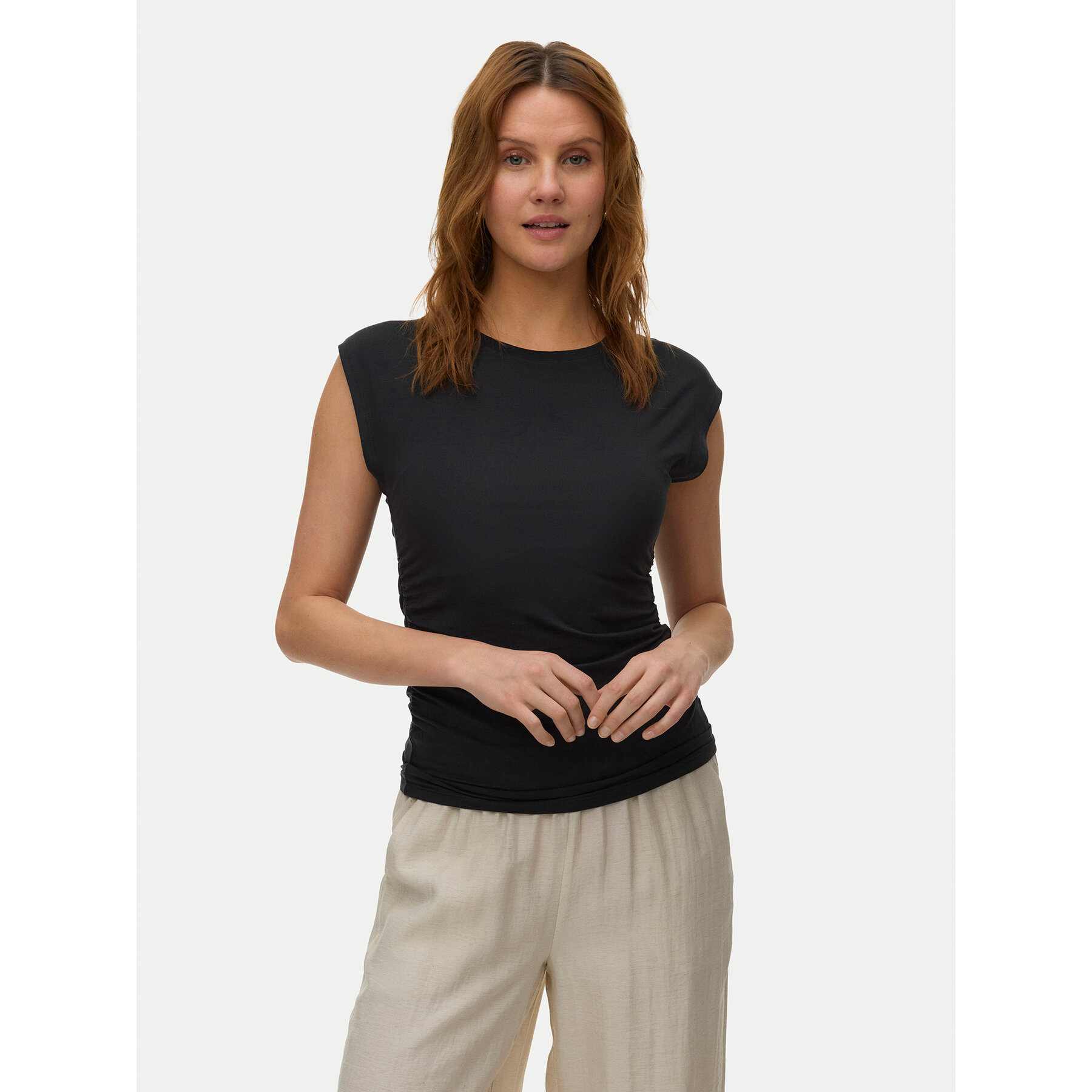 Vero Moda T-Shirt Avasarah 10342876 Schwarz Slim Fit