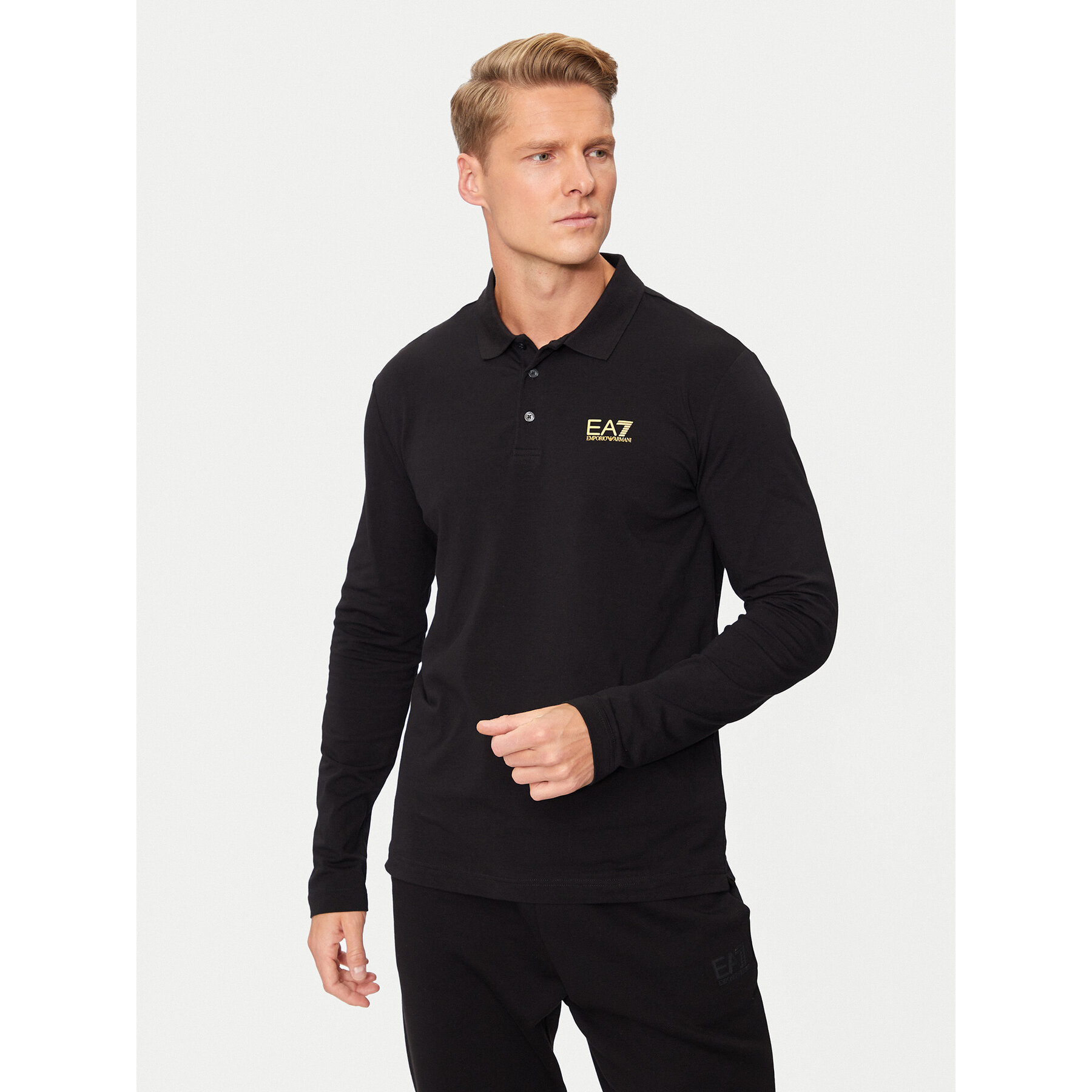 EA7 Emporio Armani Pólóing 8NPF15 PJVQZ 0208 Fekete Regular Fit