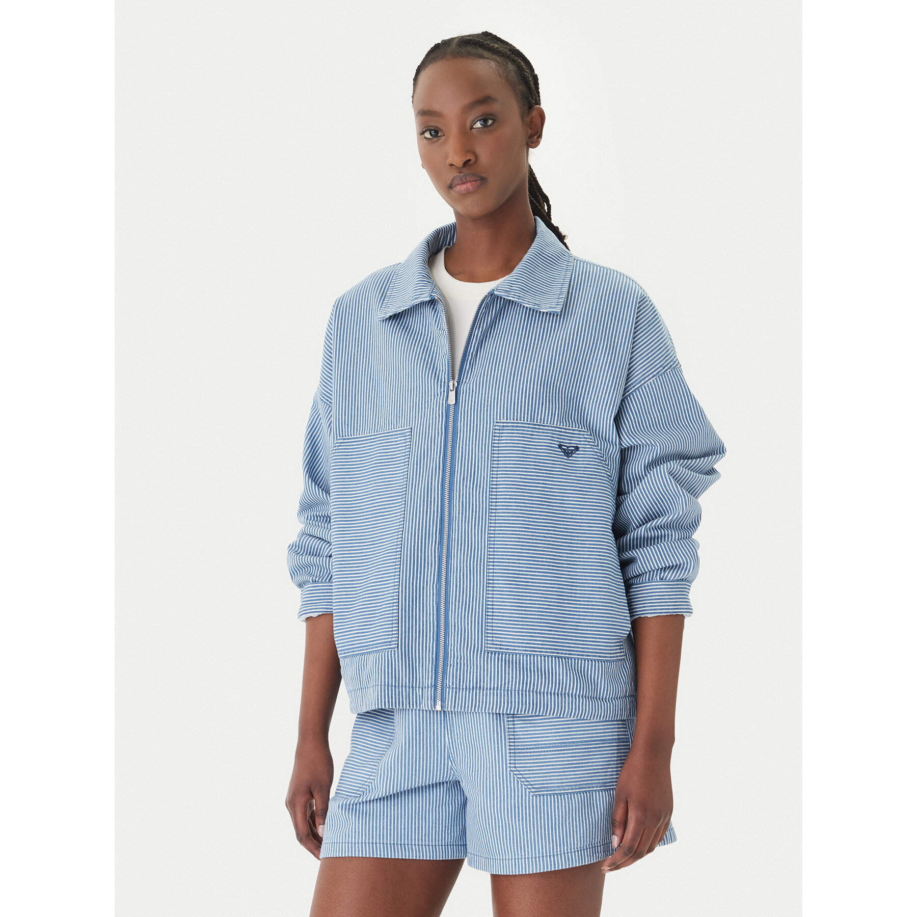 Roxy Jeansjacke Beachfront Bliss ERJJK03702 Himmelblau Regular Fit