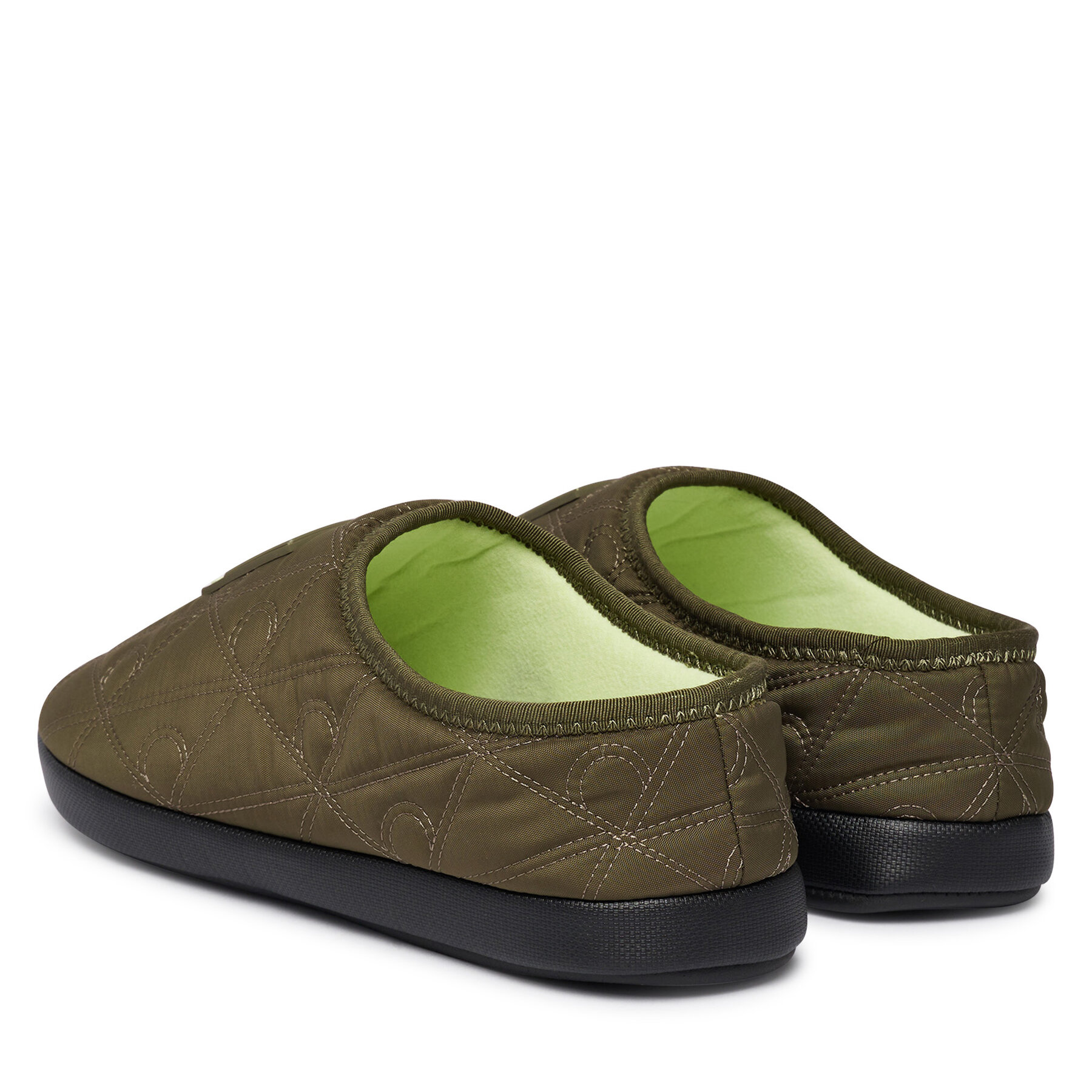 Naminės šlepetės Calvin Klein Home Slipper Quilted Rip Emblem HM0HM02280 Chaki