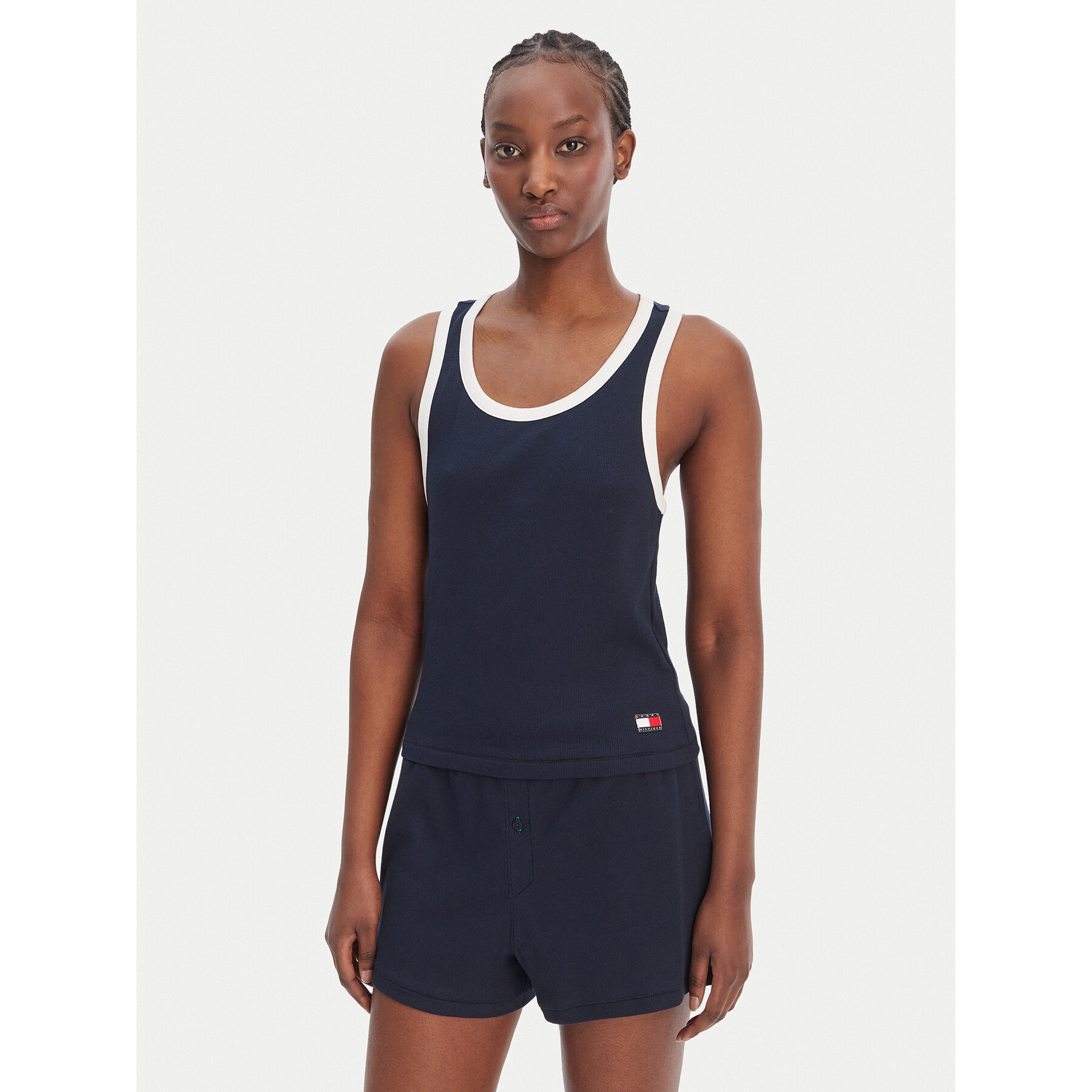 Tommy Hilfiger Top UW0UW06308 Tamnoplava Regular Fit