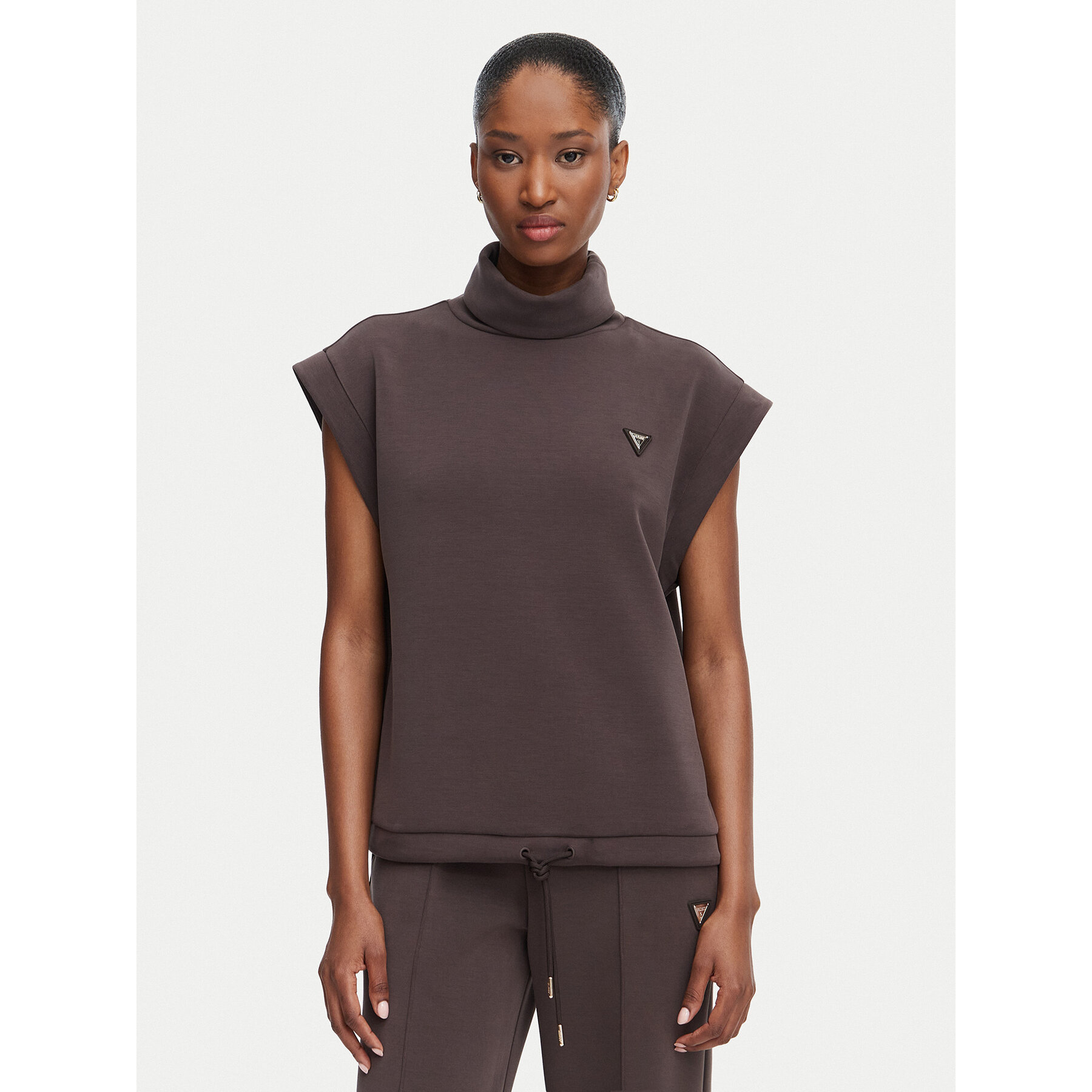 Guess Sweatshirt V6YQ18 K4318 Braun Regular Fit
