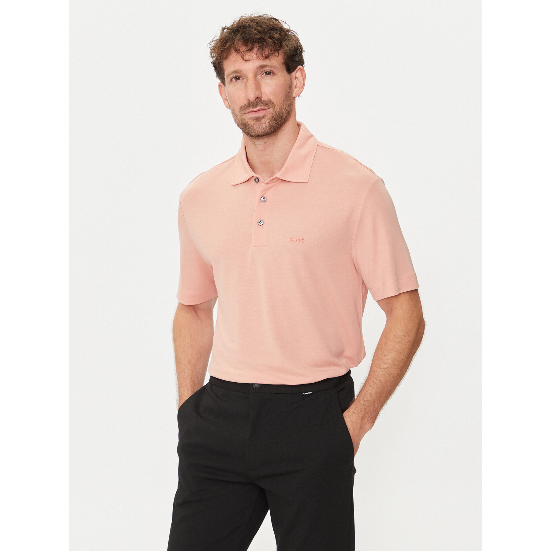 Boss Polo Press 55 50508830 Rosa Regular Fit