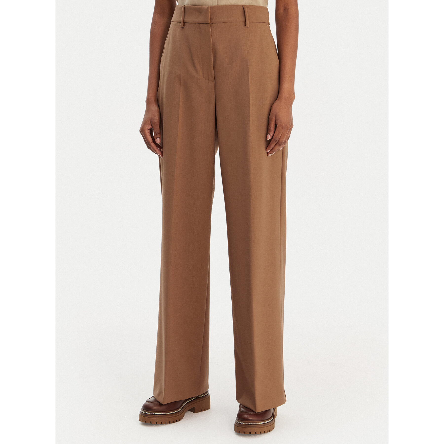 Weekend Max Mara Palazzohose Visivo 2615131041 Braun Relaxed Fit