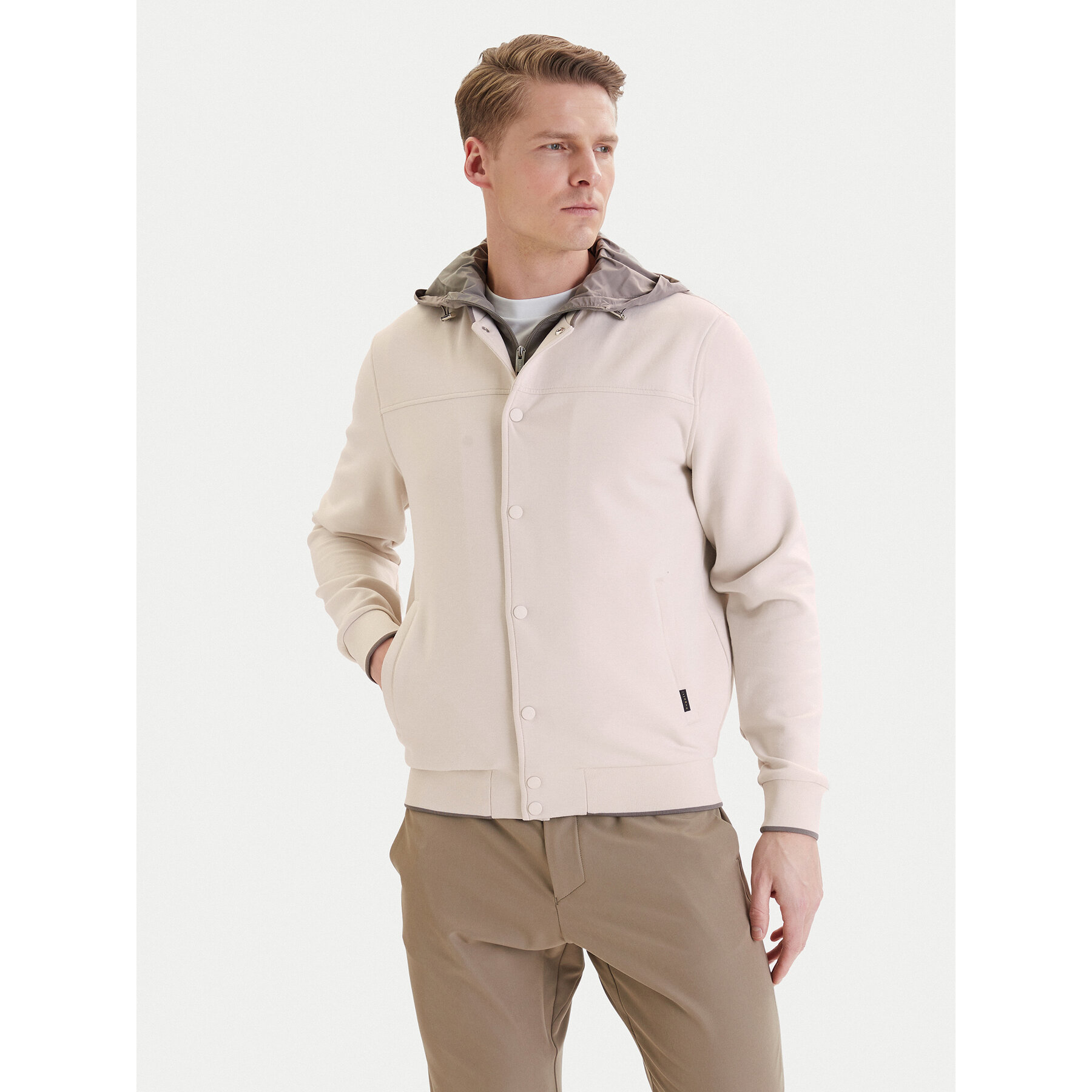 Bugatti Übergangsjacke 8750-75062C Écru Modern Fit