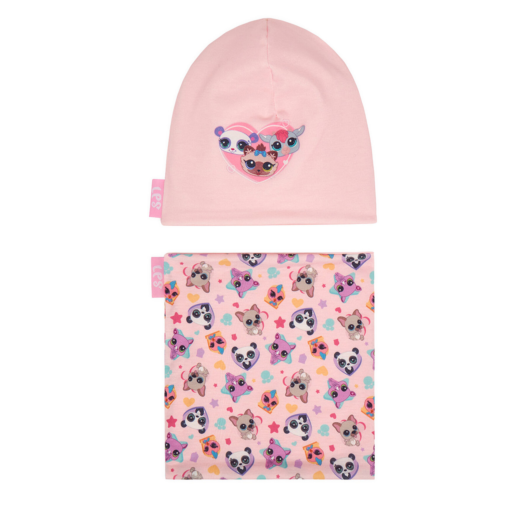 Set căciulă și fular tip guler LITTLEST PET SHOP CEO-ACCCS-AW25-320LPS Roz