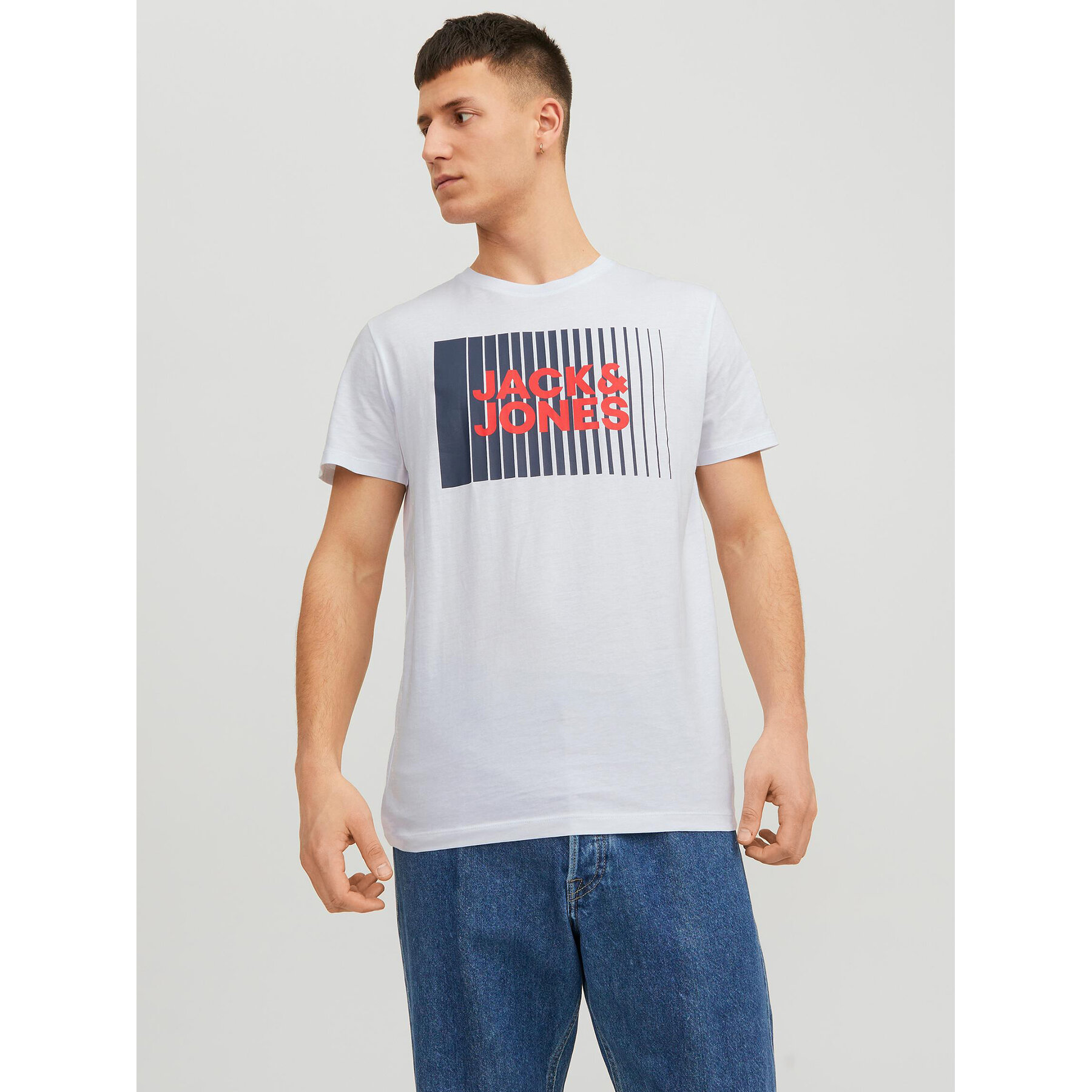 Jack & Jones T-Shirt Corp 12233999 Weiß Standard Fit