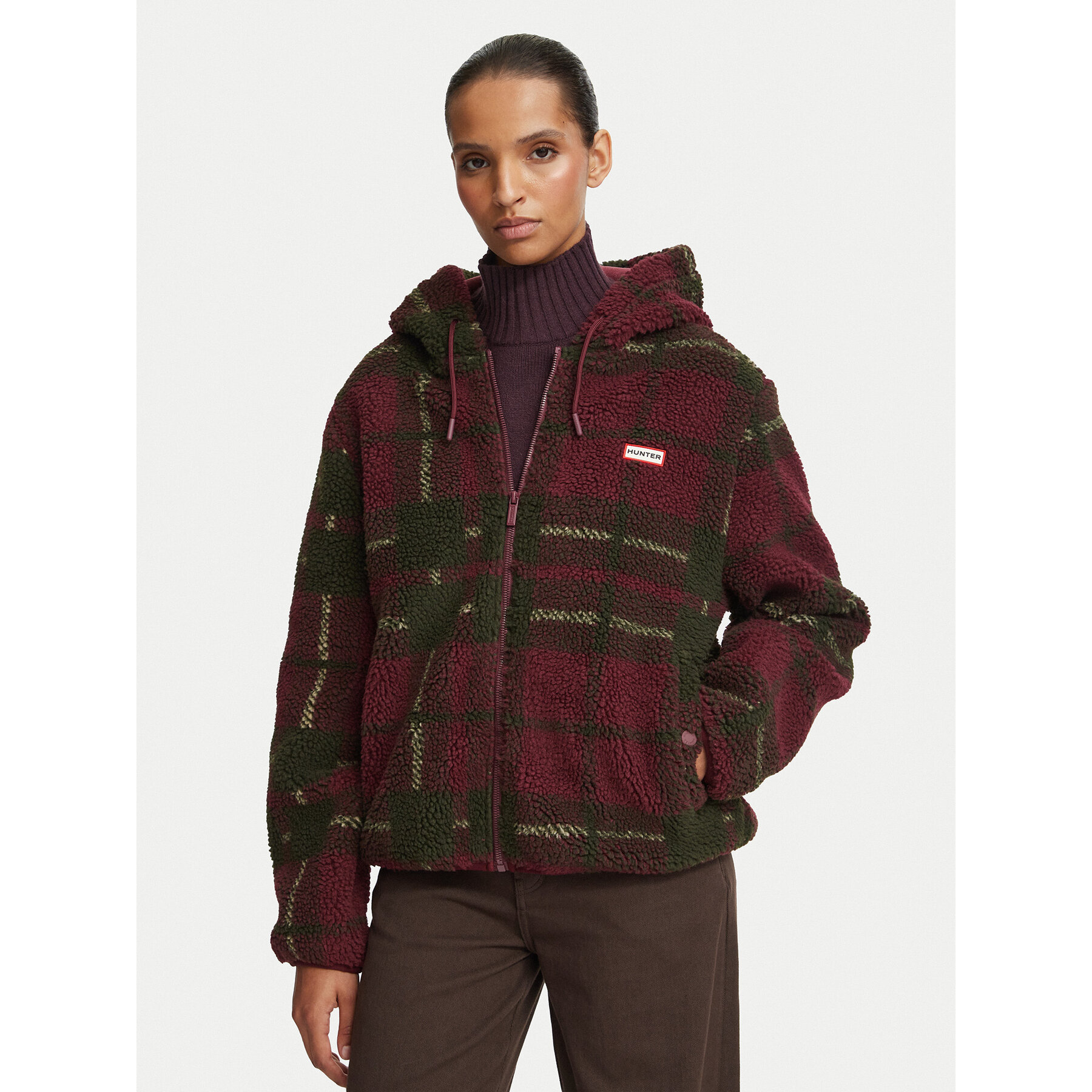 Hunter Übergangsjacke HARW0009262 Dunkelrot Regular Fit