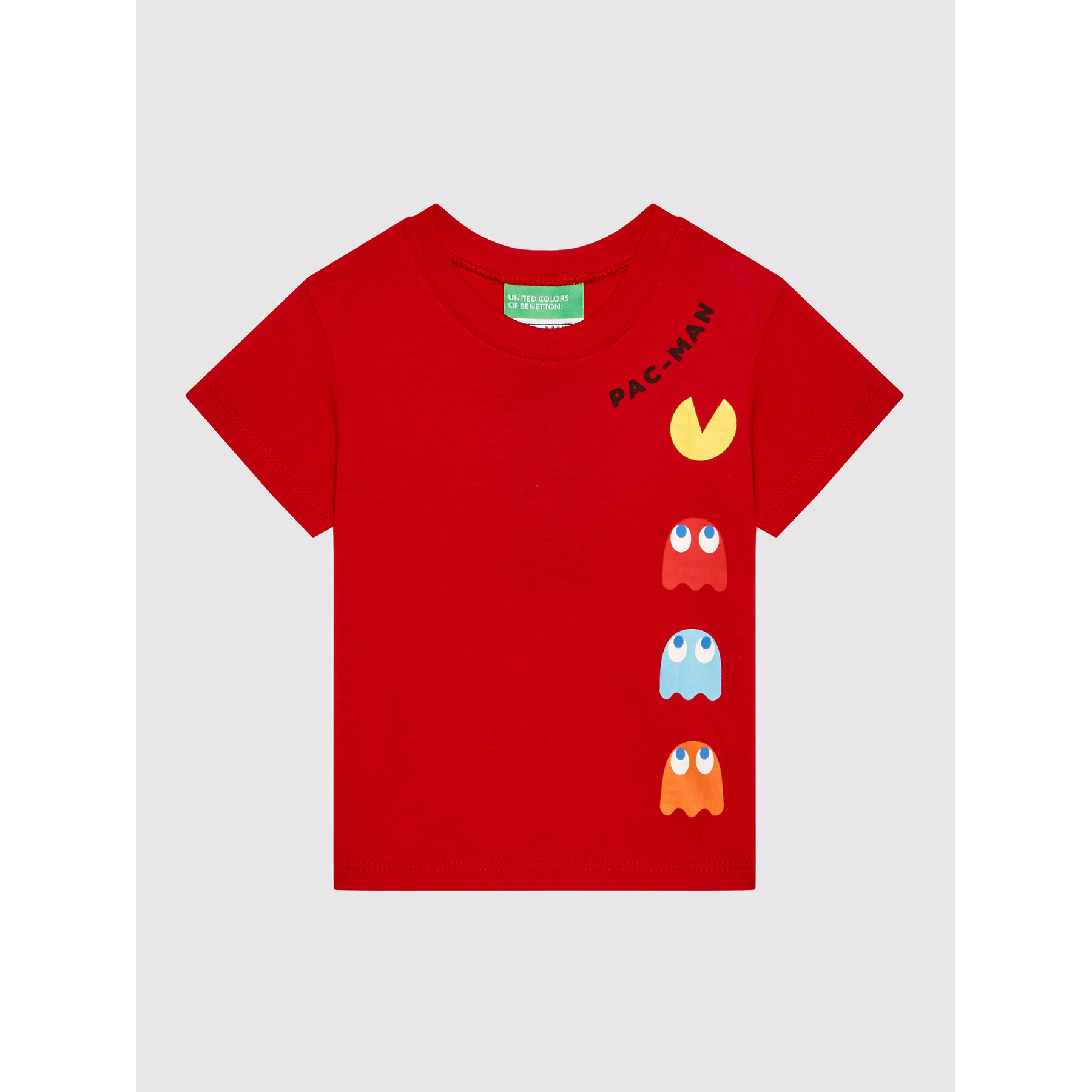 United Colors Of Benetton Póló PAC-MAN 3096G102F Piros Regular Fit