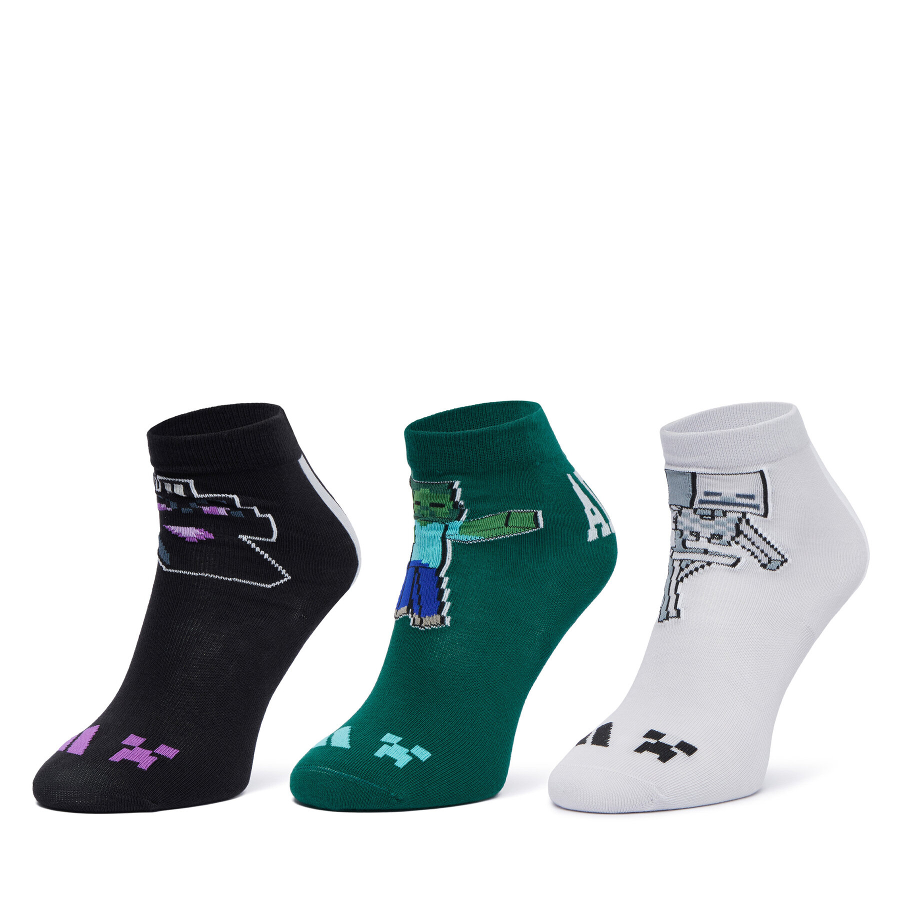 Duge čarape adidas Adidas Minecraft Kids 3 Pairs Per Pack Socks KR2352 Šarena