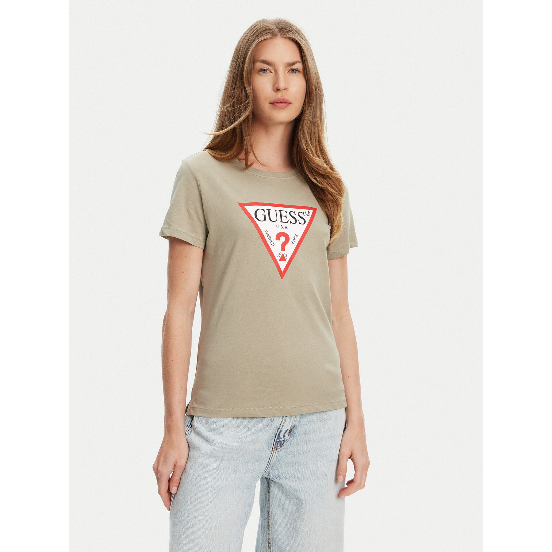 Guess Póló W1YI1B I3Z14 Zöld Regular Fit