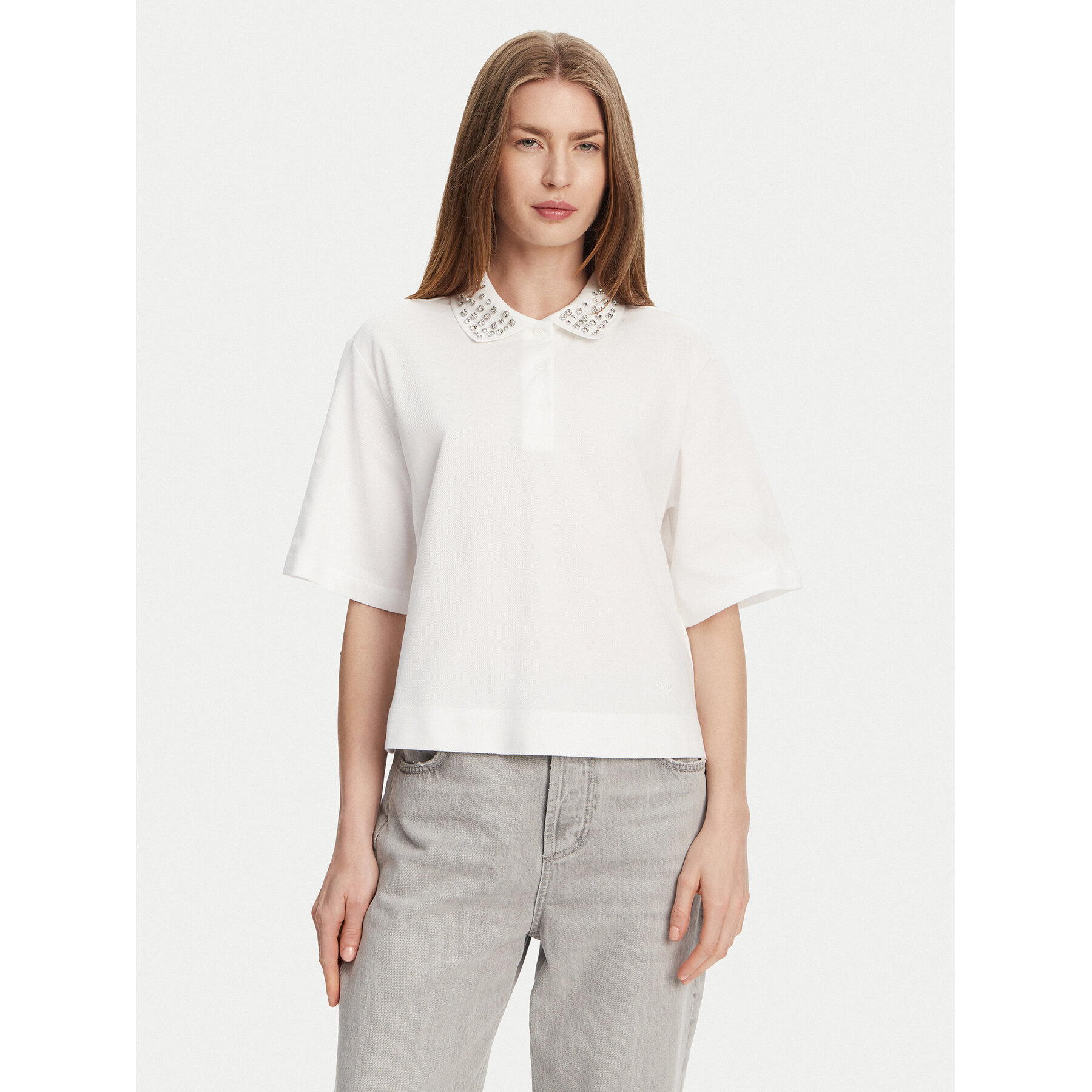 Marella Pólóing Gonzaga 2513951014 Fehér Relaxed Fit