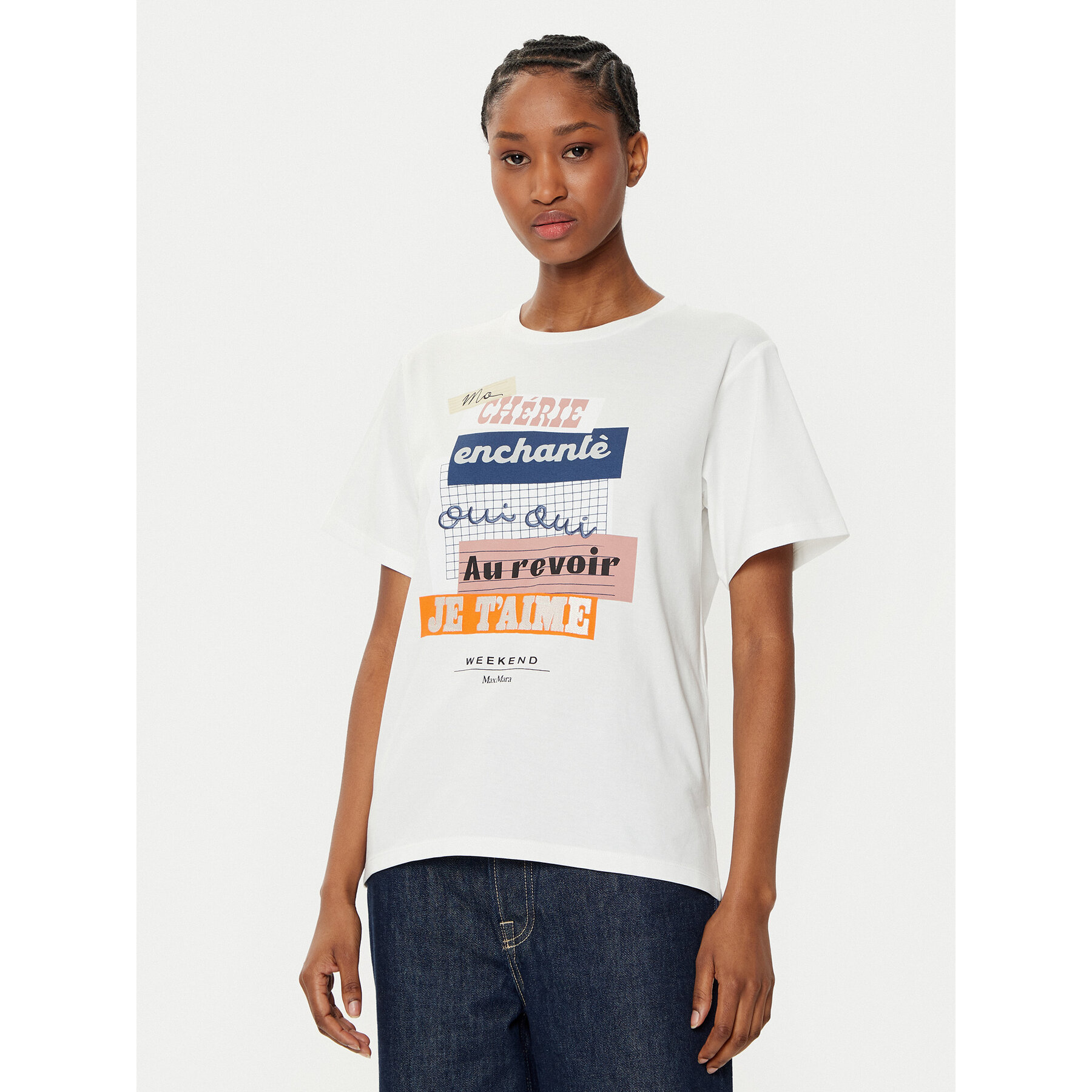 Weekend Max Mara T-shirt Cabina 2515971041 Bianco Regular Fit