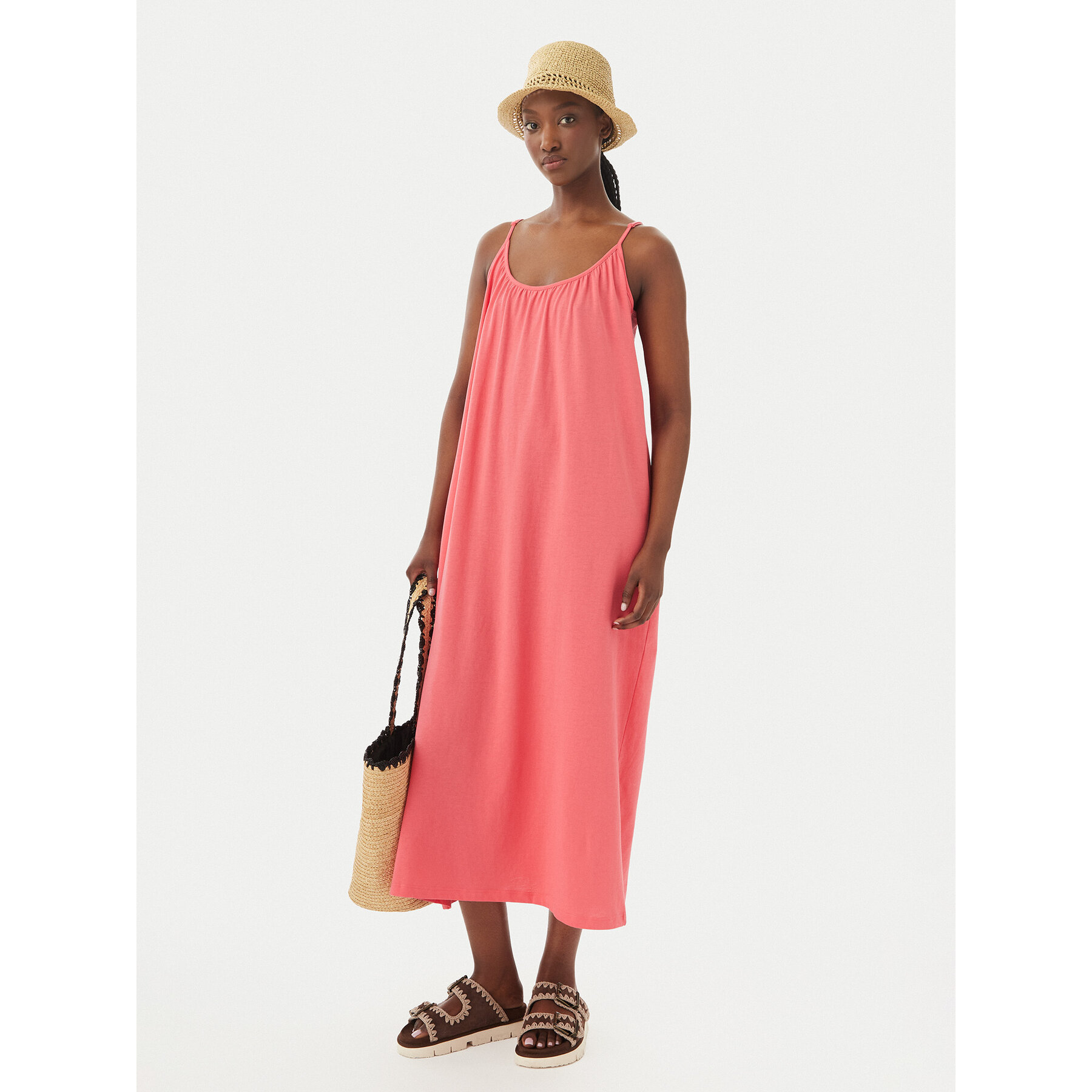 Vero Moda Sommerkleid Luna 10286077 Korallenfarben Regular Fit