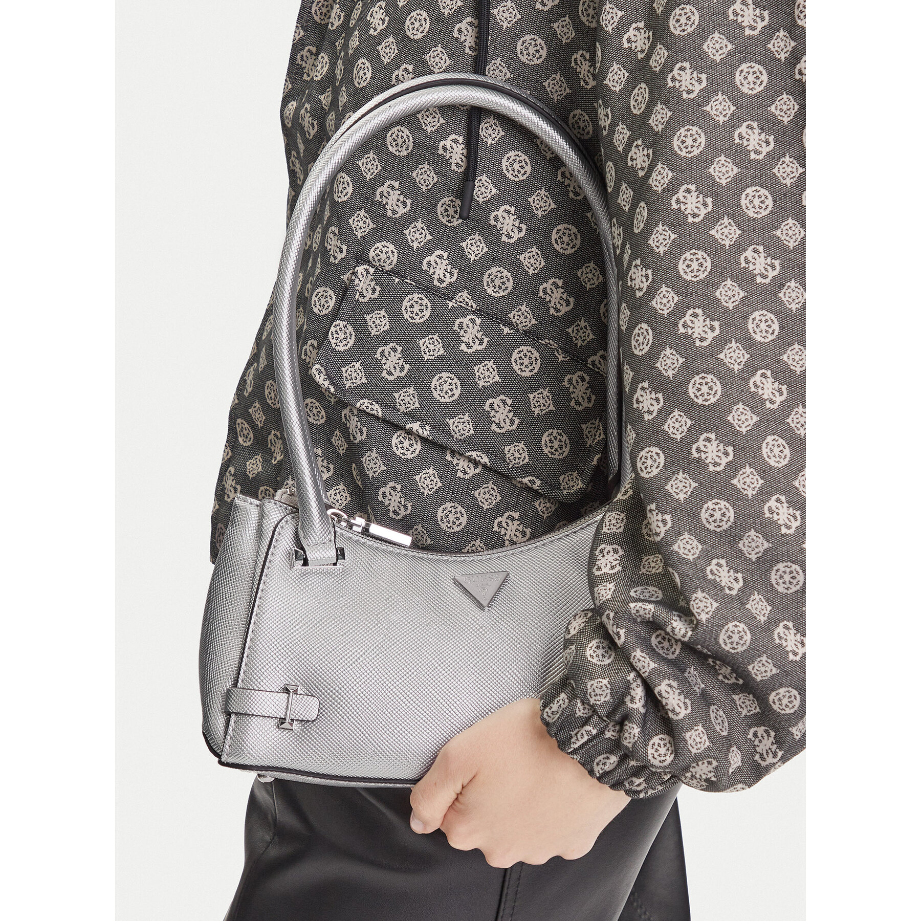 Дамска чанта Guess HWMY96 57170 Сребрист